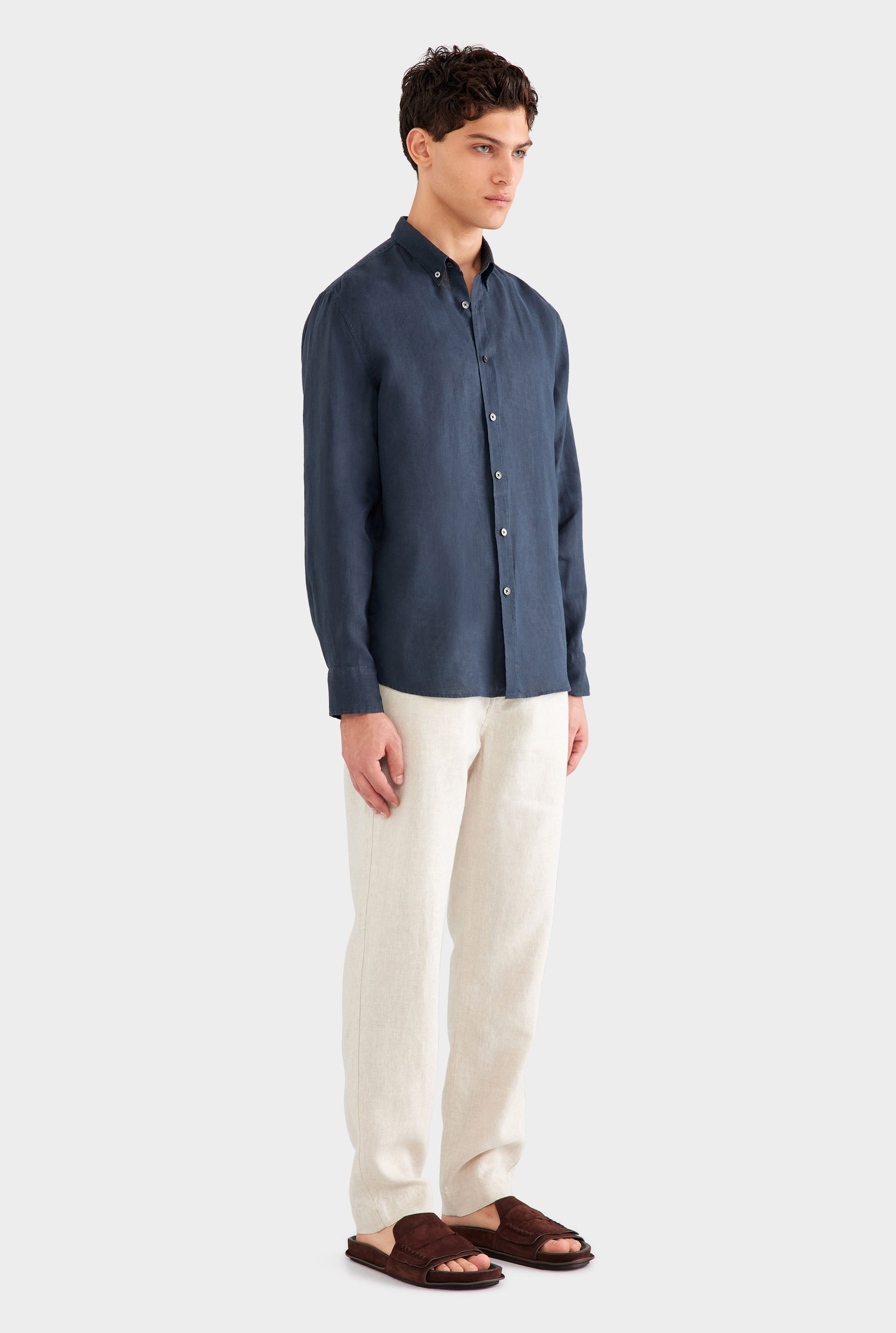 Linen Shirt - Navy
