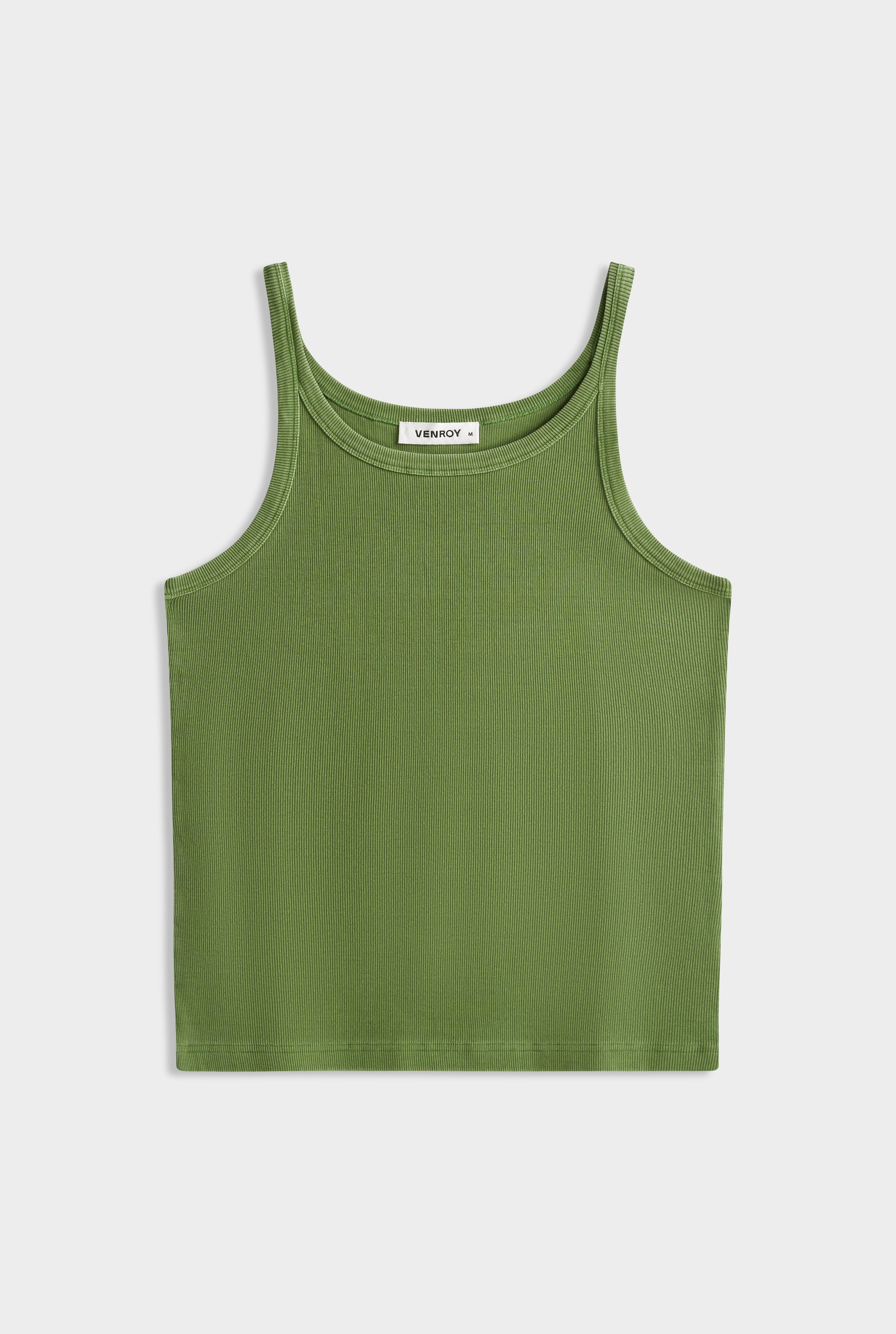 Pigment Dyed Slim Fit Tank -  Cactus