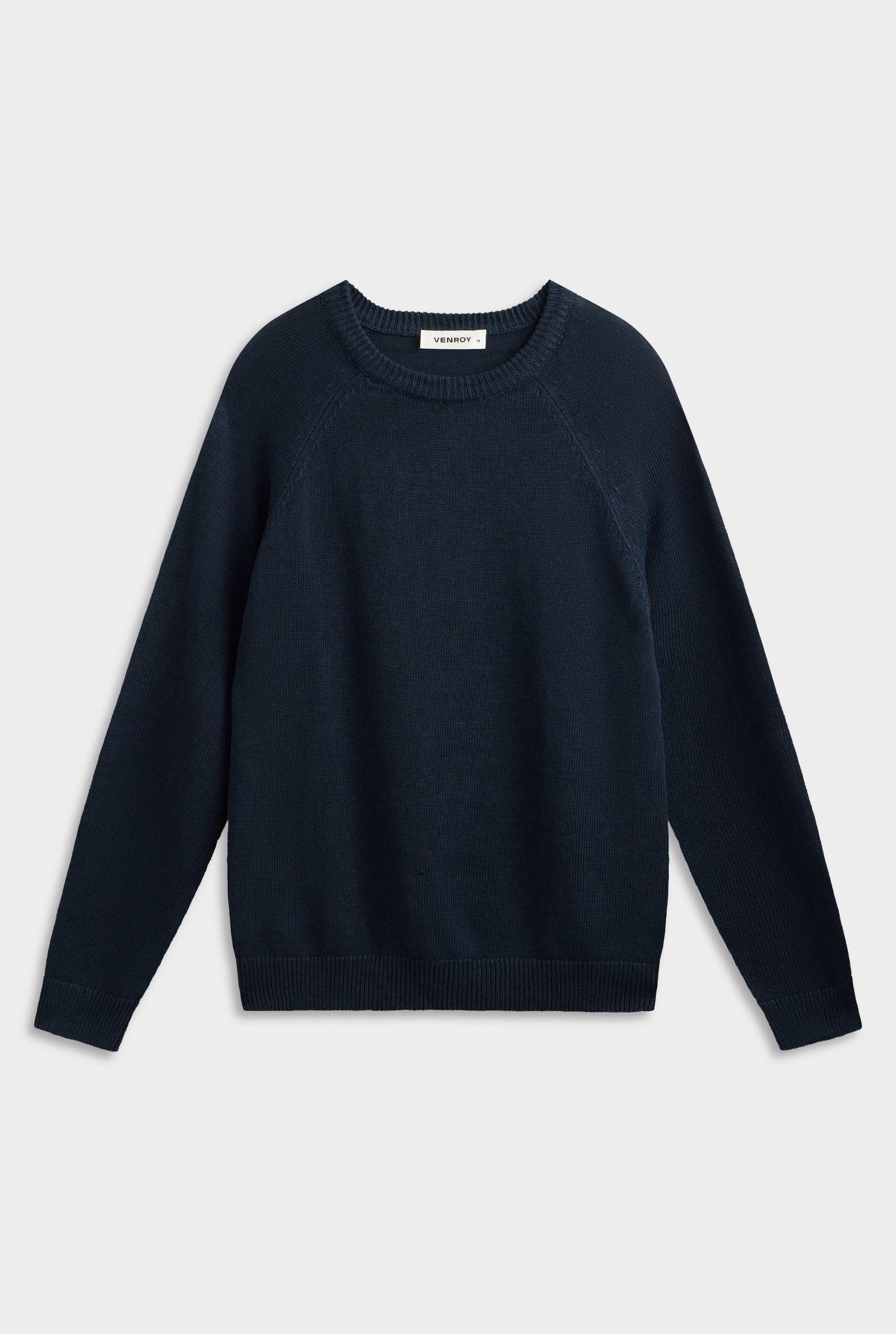 Linen Raglan Sweater - Navy