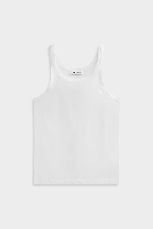 Lightweight Slim Fit Tank - White