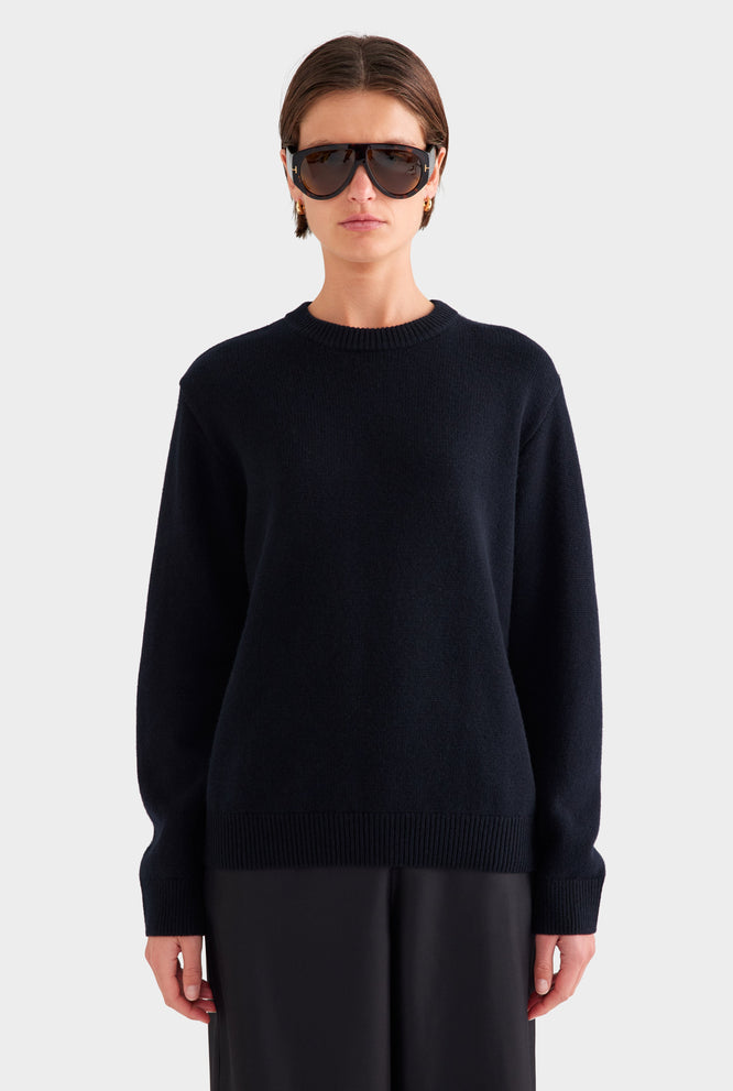 Oversized Wool Cashmere Sweater - Sand Marl