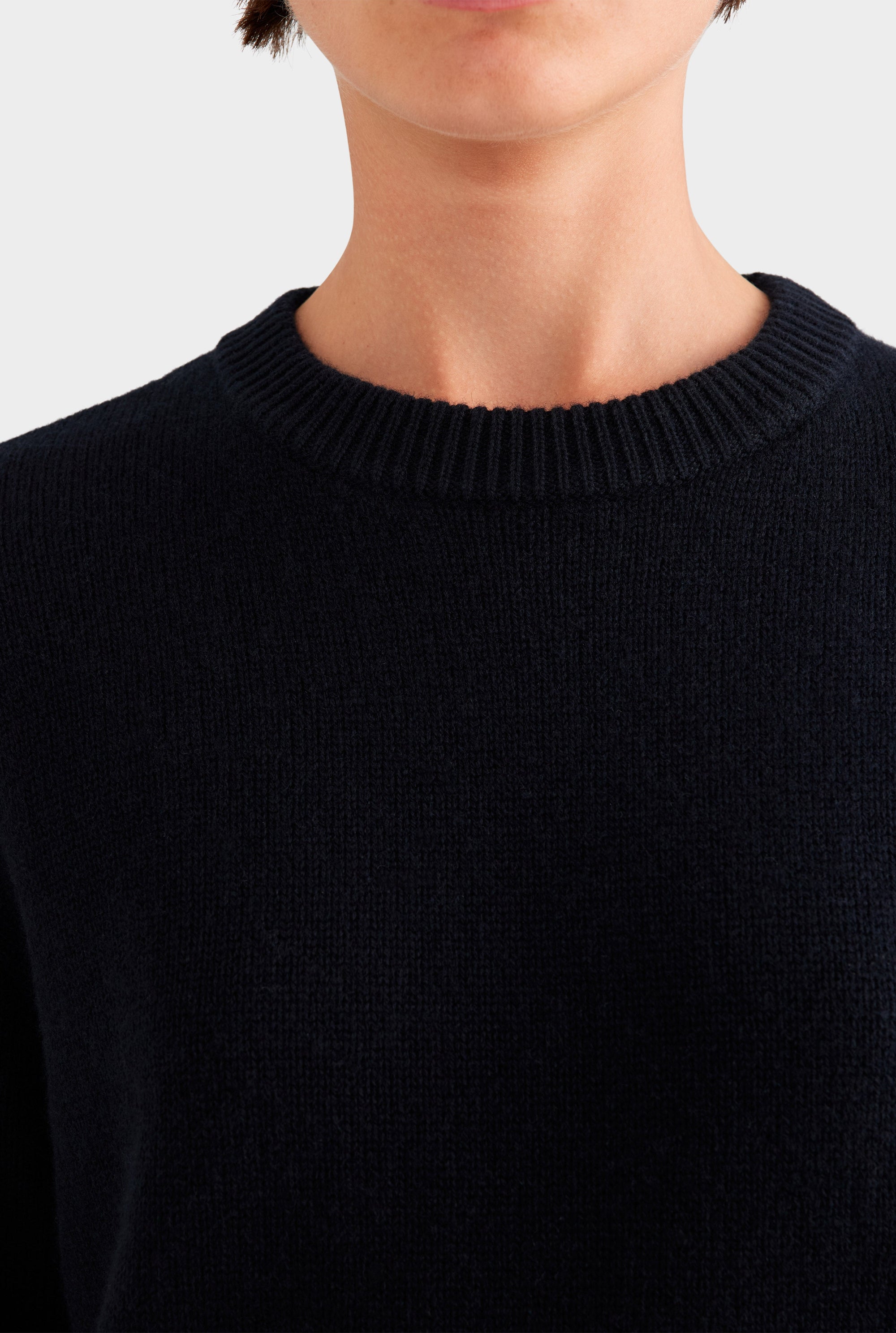 Oversized Wool Cashmere Sweater - Black