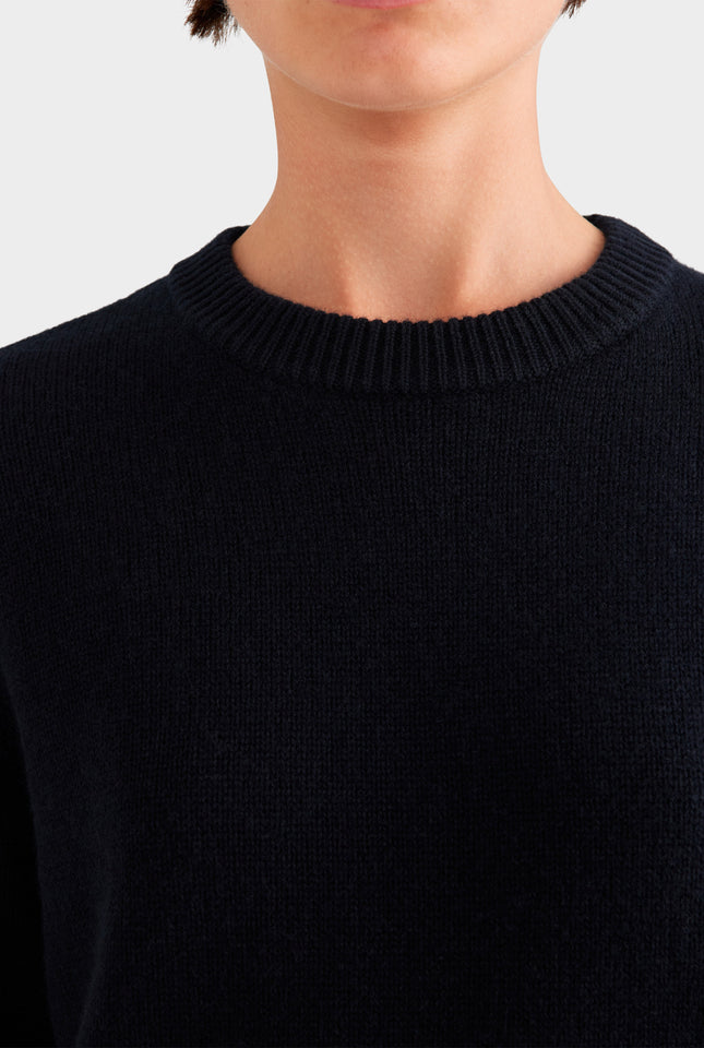 Oversized Wool Cashmere Sweater - Black