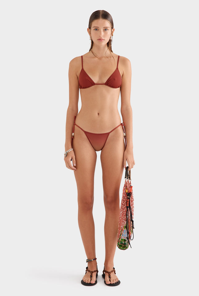 String Bikini Brief - Henna