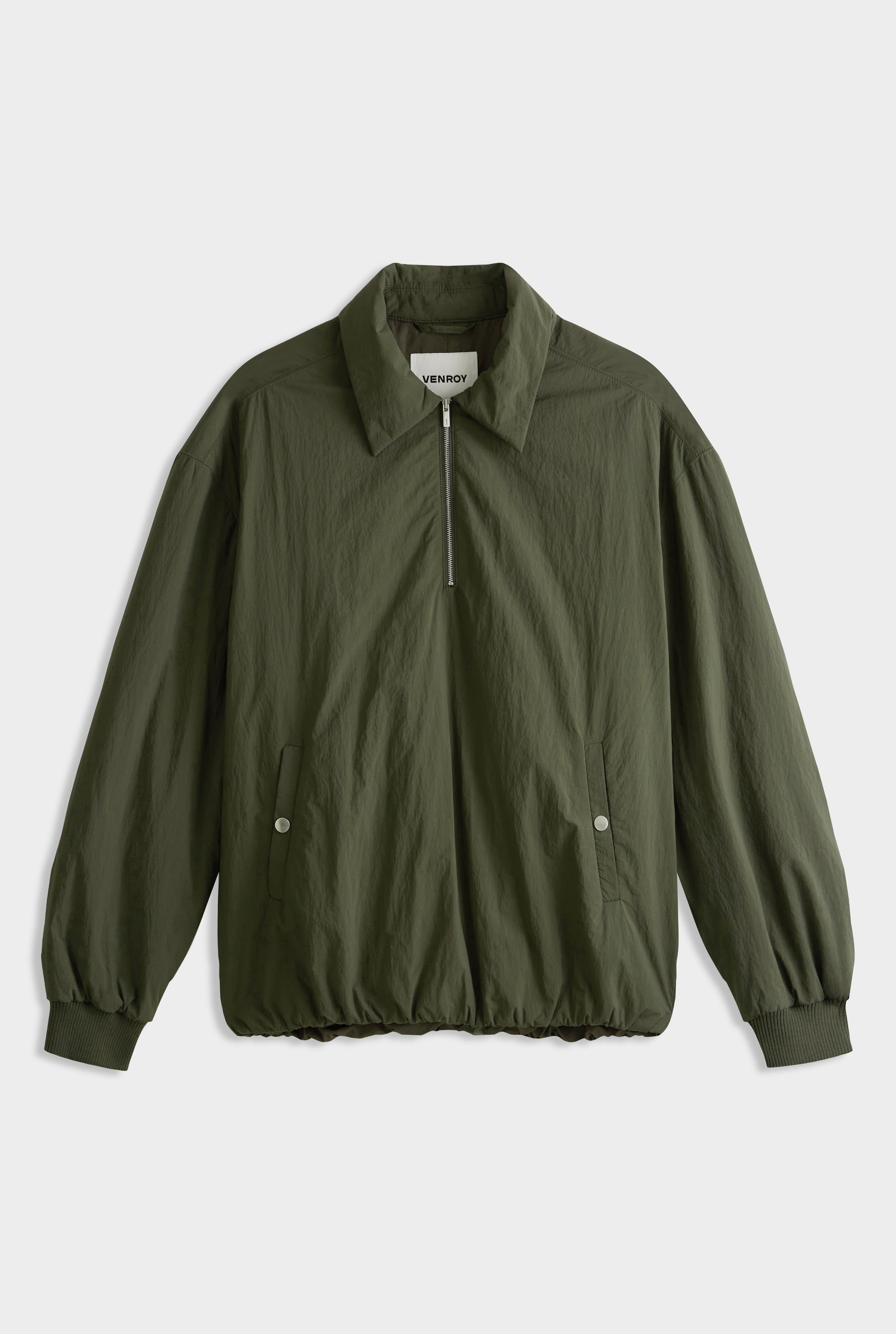 Nylon Wadded Pop Over - Olive