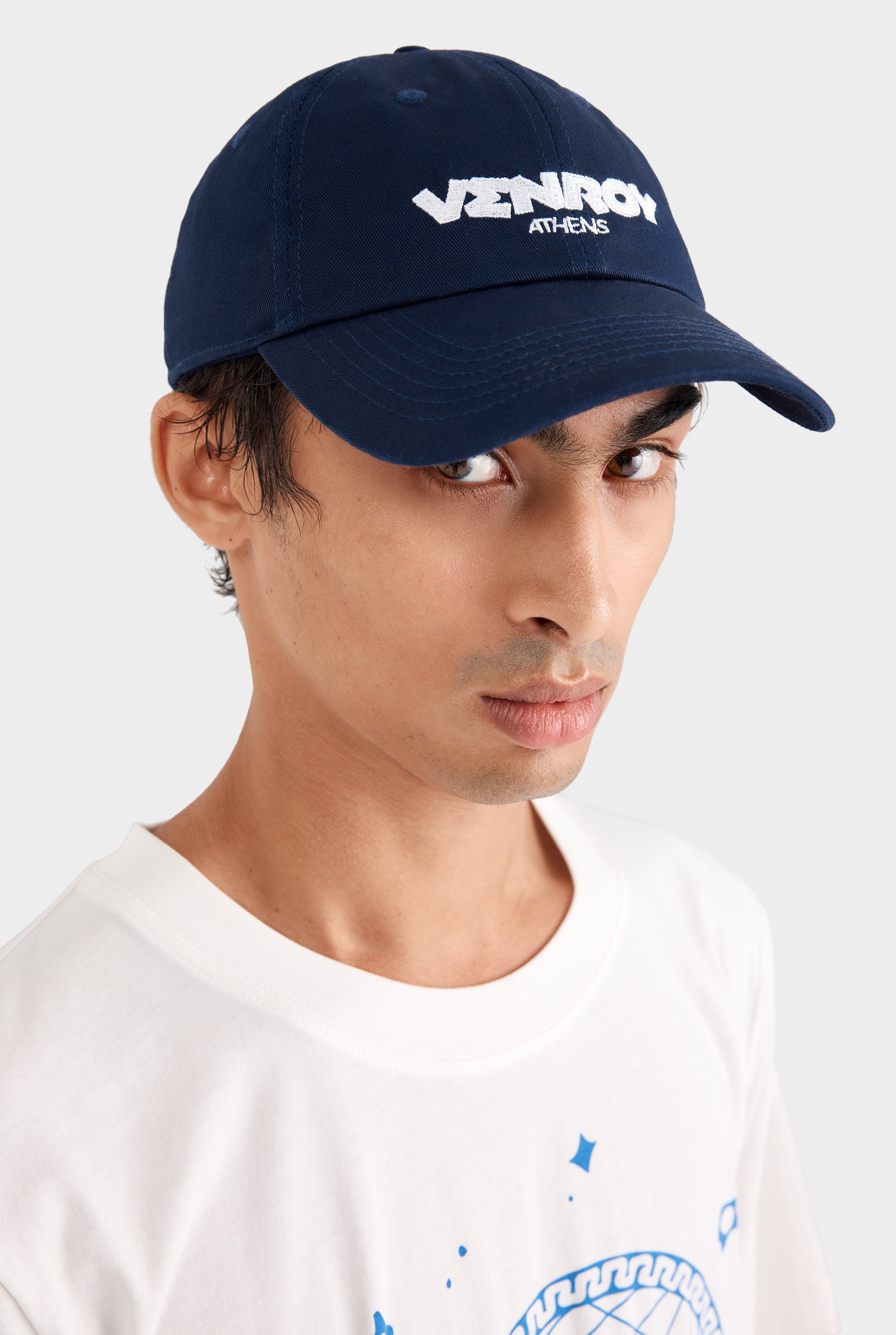 Athens Cotton Logo Cap - Navy