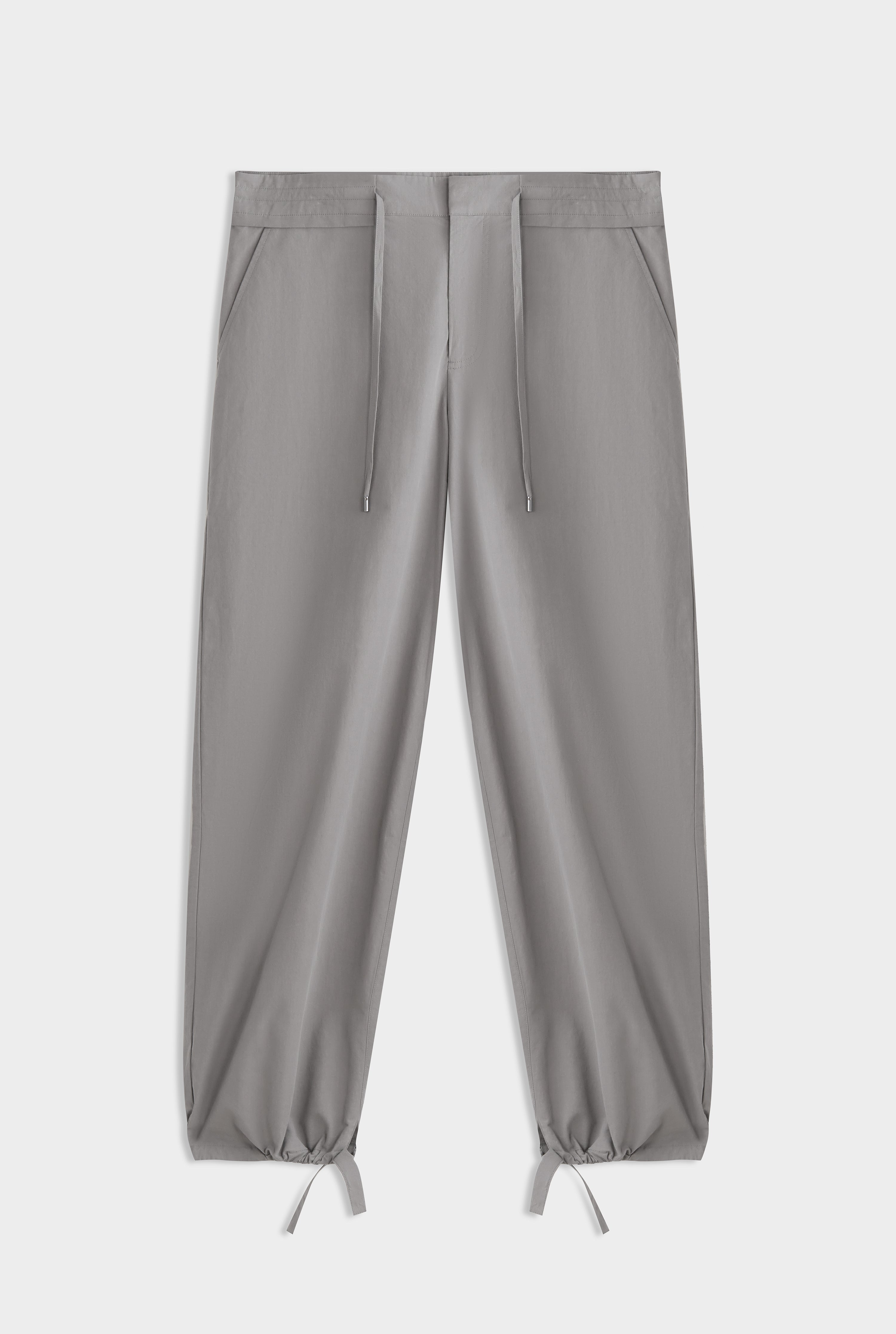 Cotton Paperbag Trouser - Steel Grey