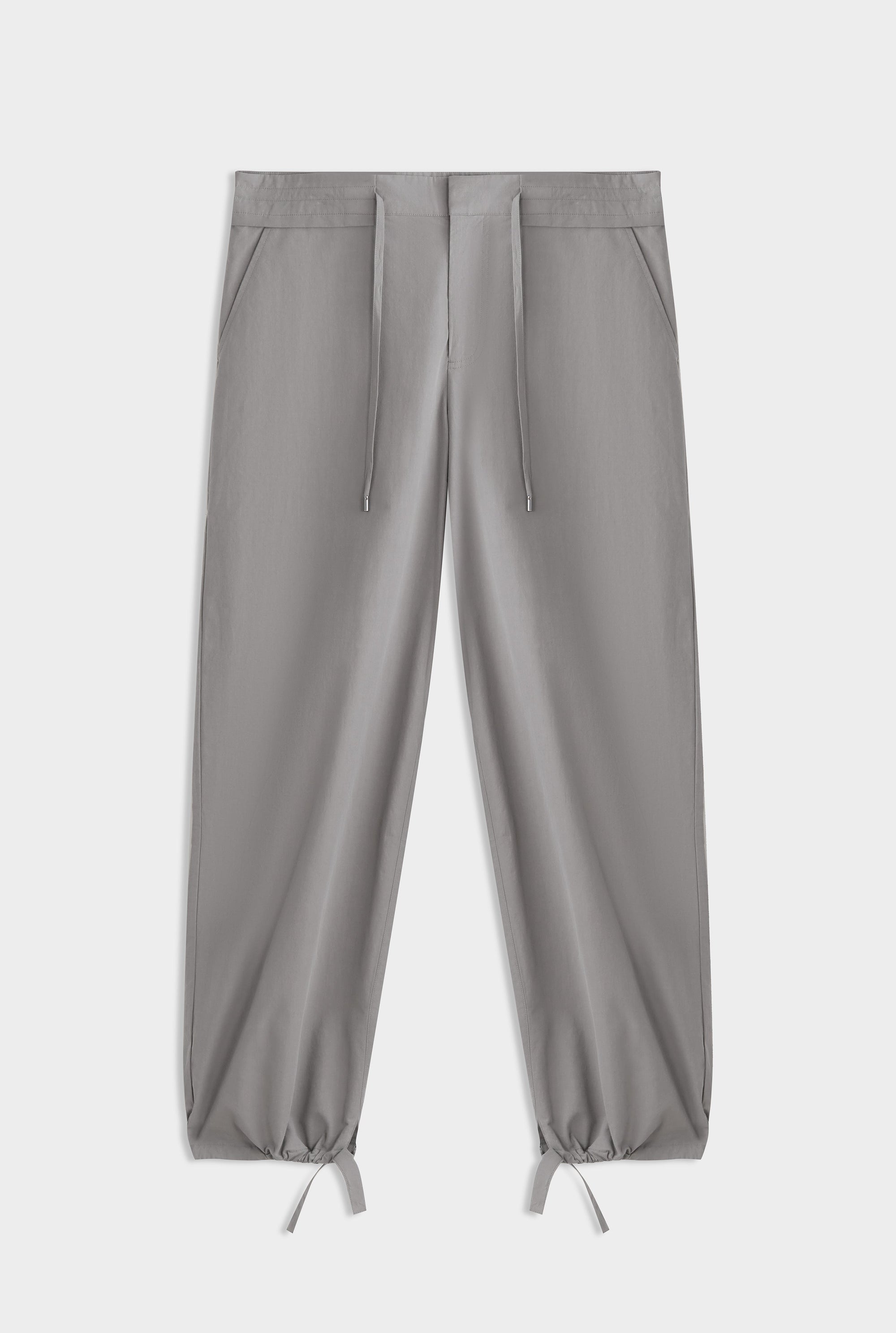 Cotton Paperbag Trouser - Steel Grey