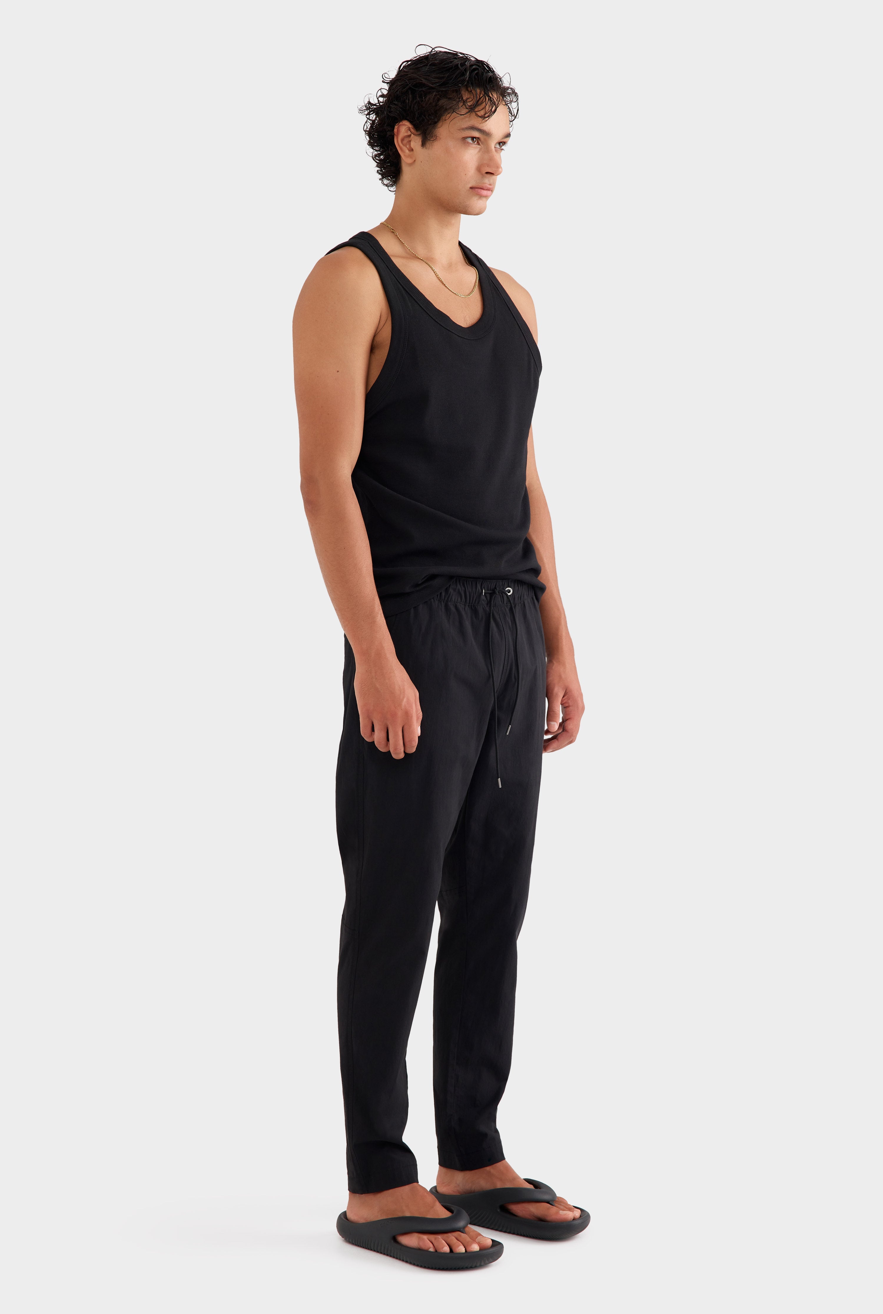 Cotton Stretch Pant - Black