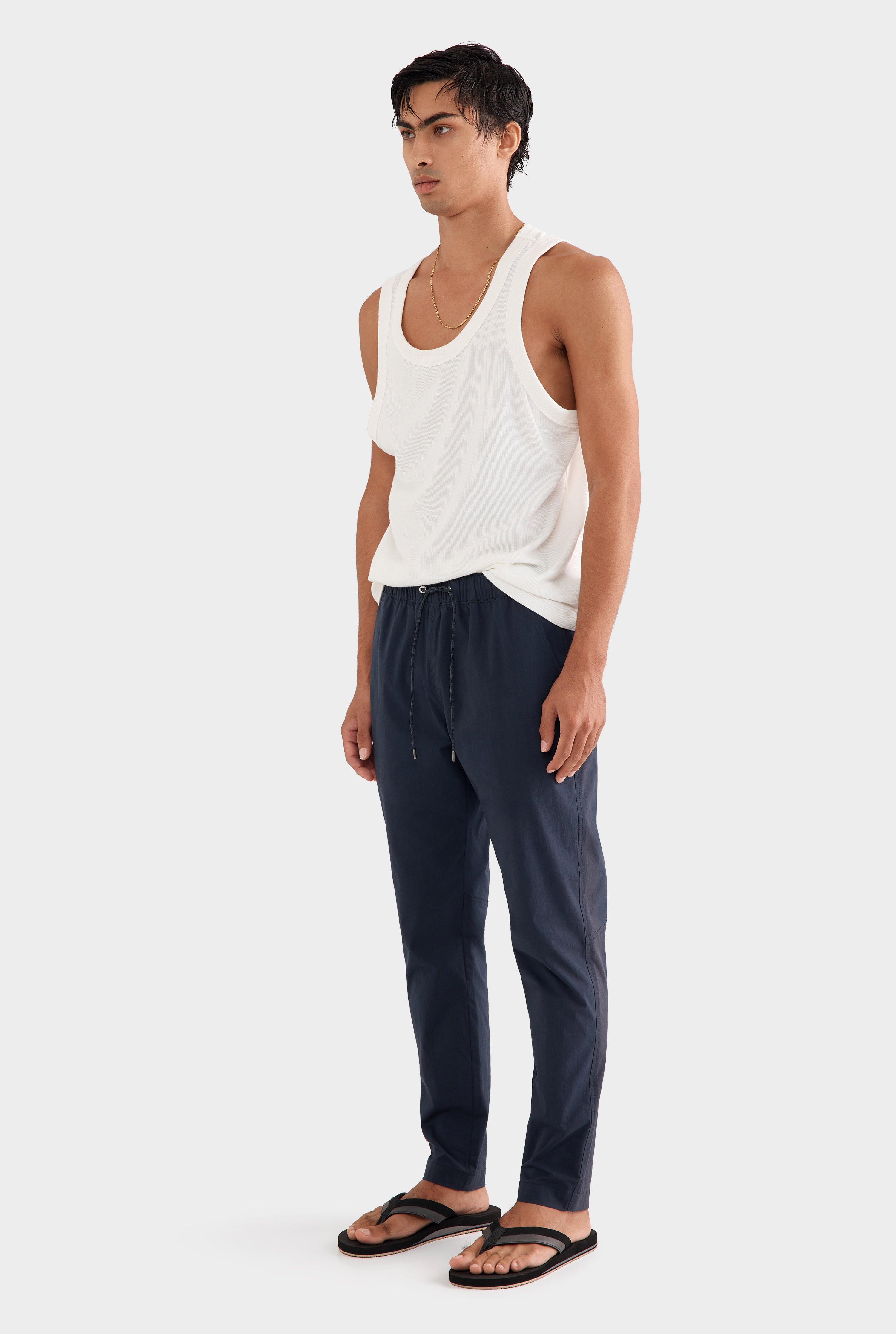 Cotton Stretch Pant - Navy