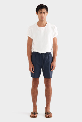 Cotton Stretch Short - Navy