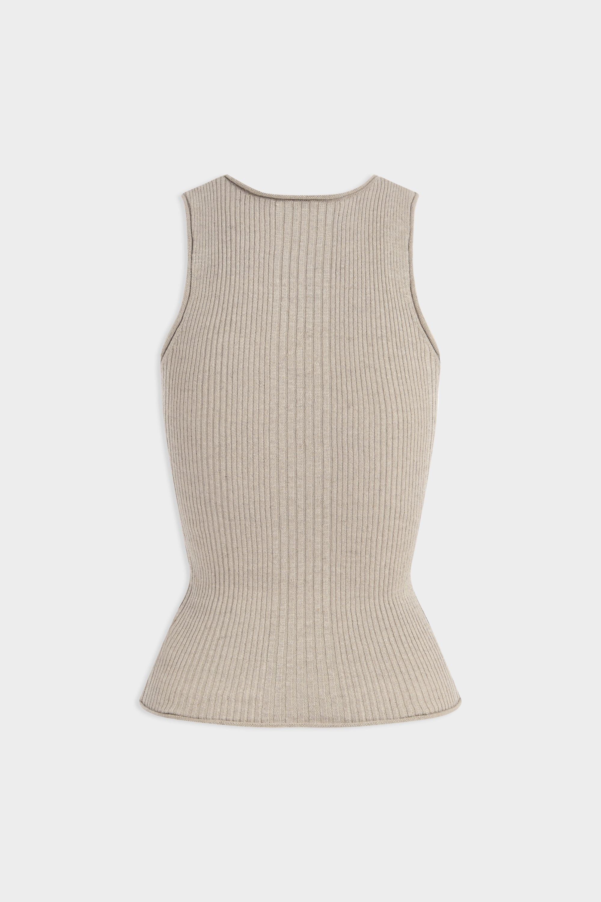 Fitted Rib Tank - Taupe