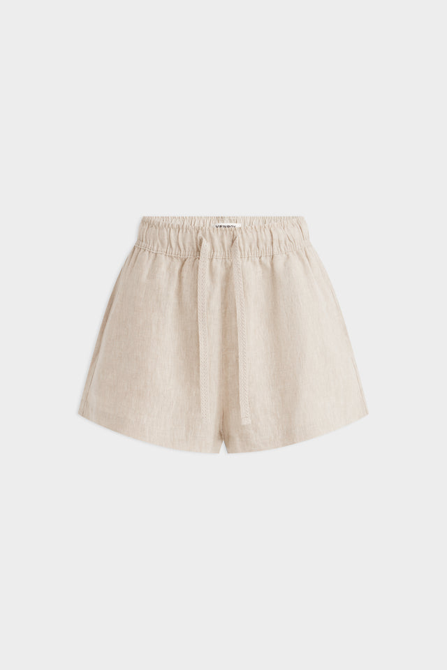 High Waisted Lounge Short - Sand