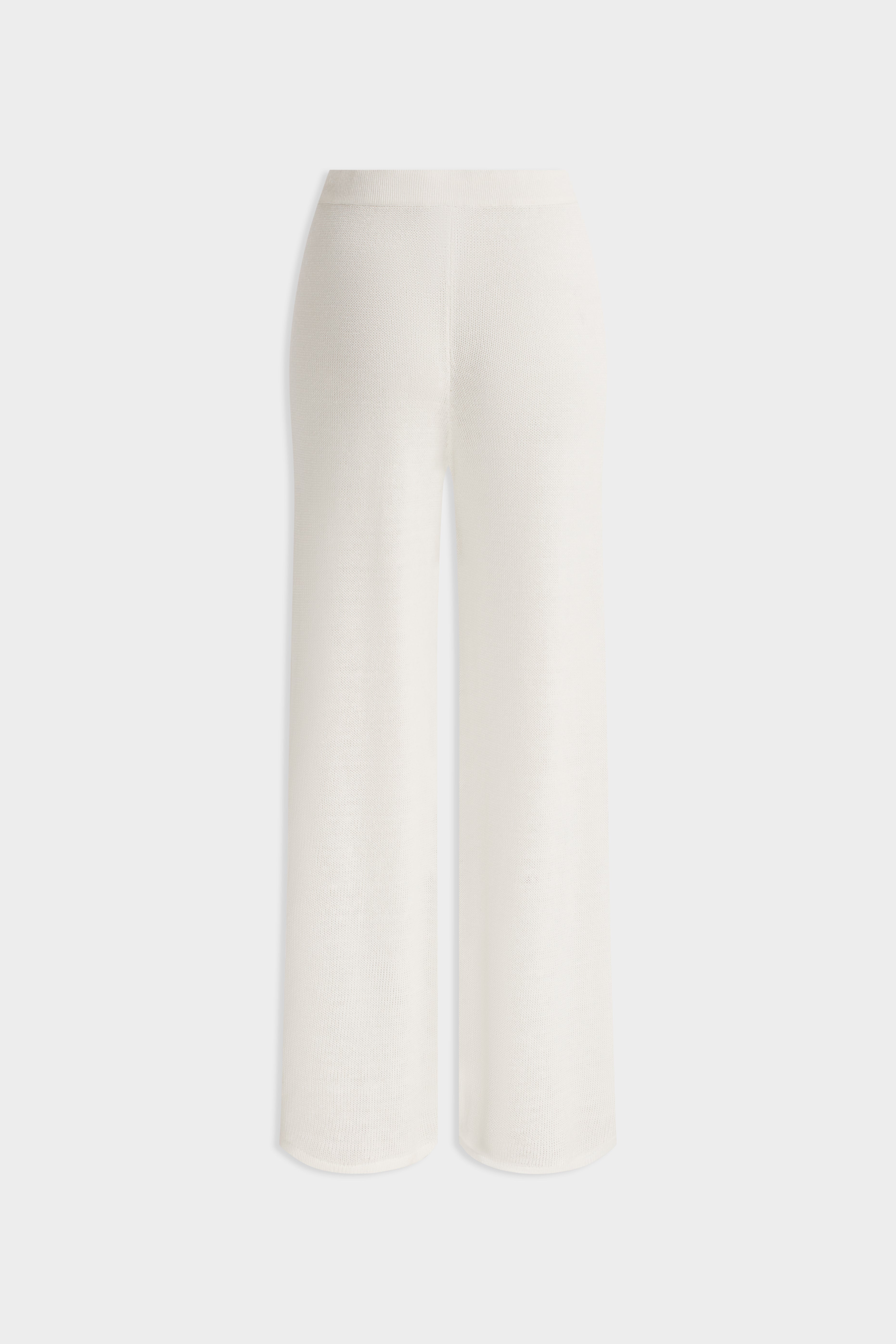 Linen Knitted Pant - Off White