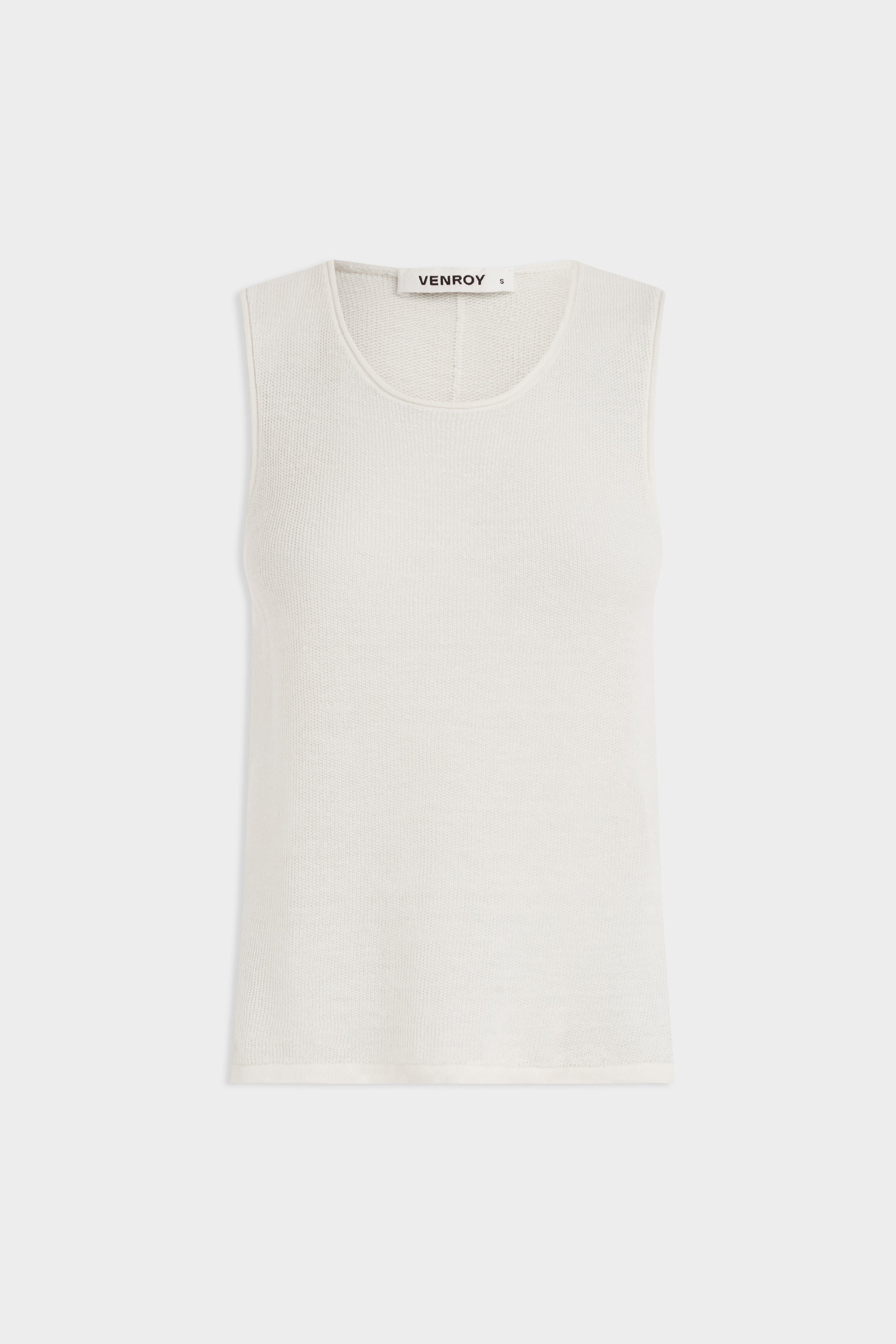 Linen Knitted Tank - Off White