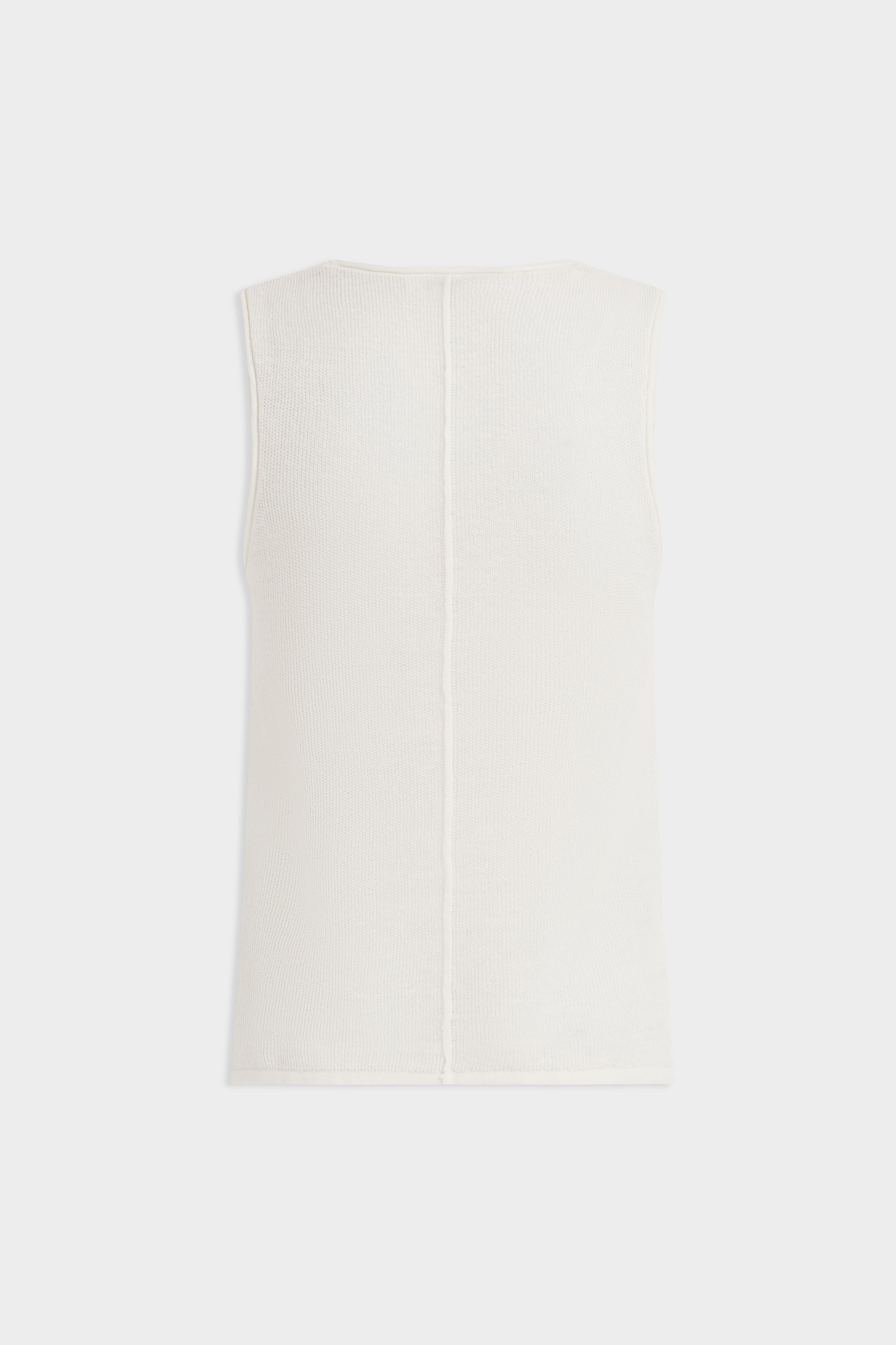 Linen Knitted Tank - Off White