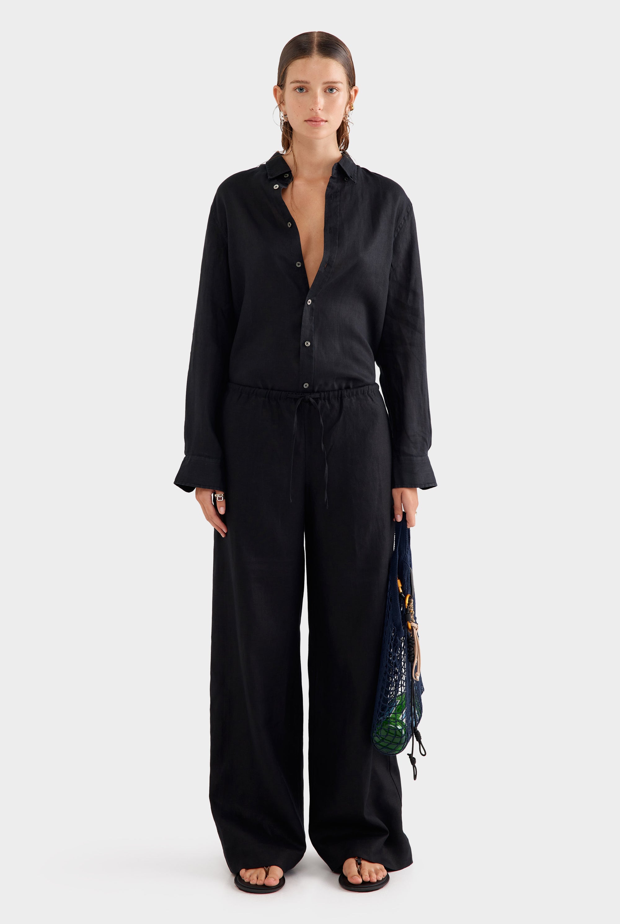 Wide Leg Pant - Black