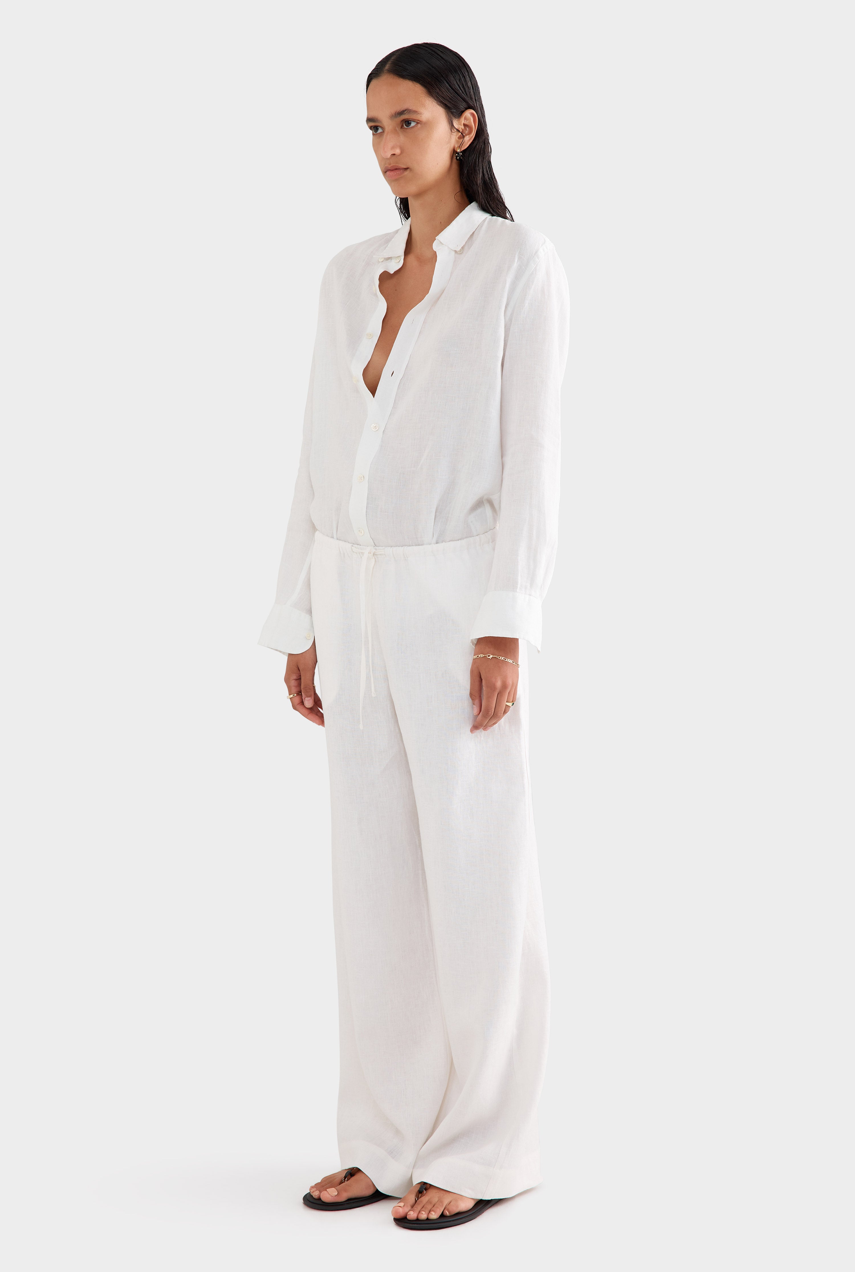 Wide Leg Pant - White