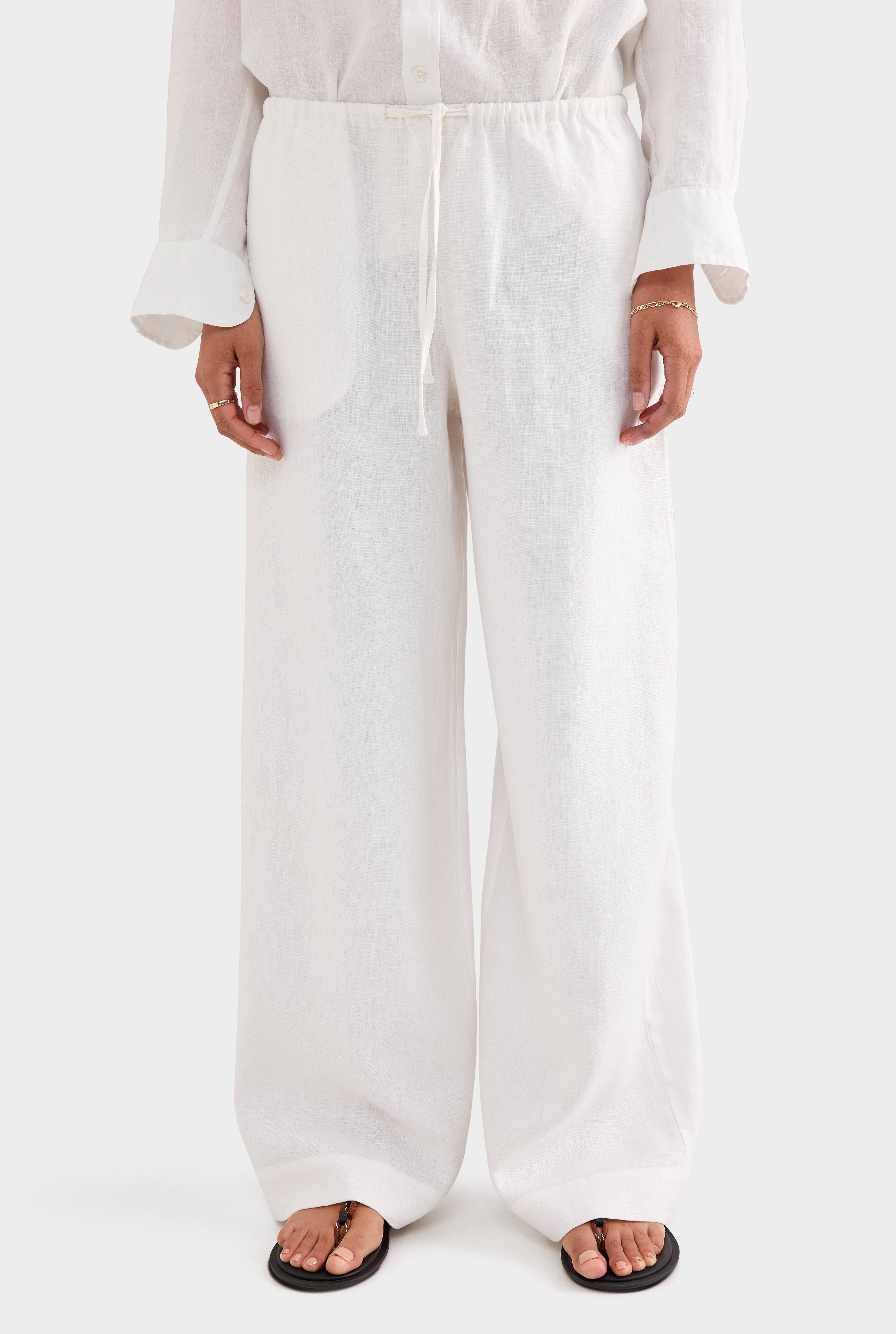 Wide Leg Pant - White