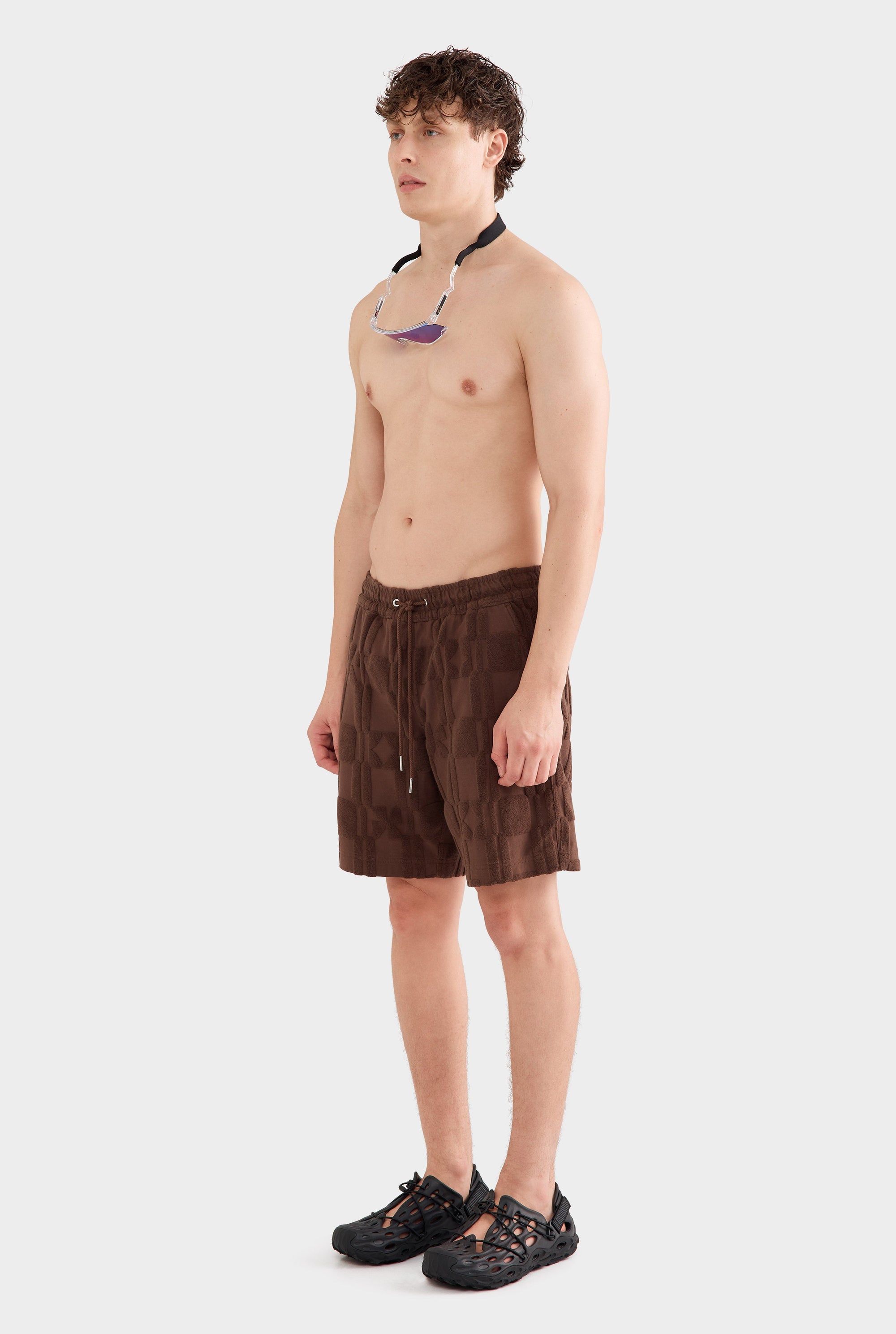 Jacquard Terry Bermuda Short - Chocolate