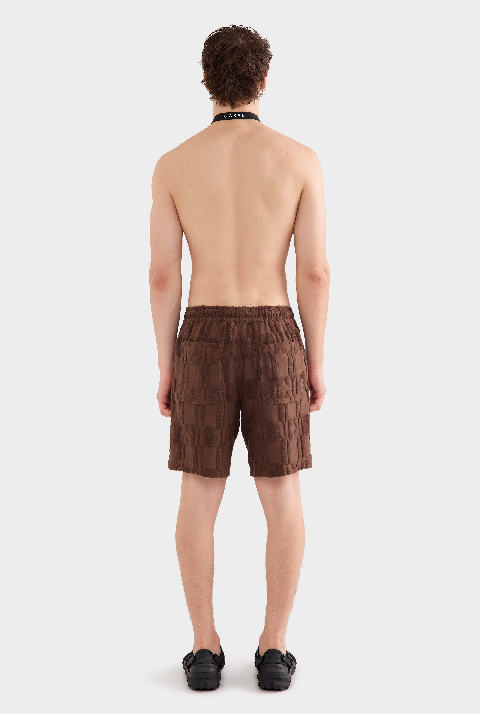 Jacquard Terry Bermuda Short - Chocolate