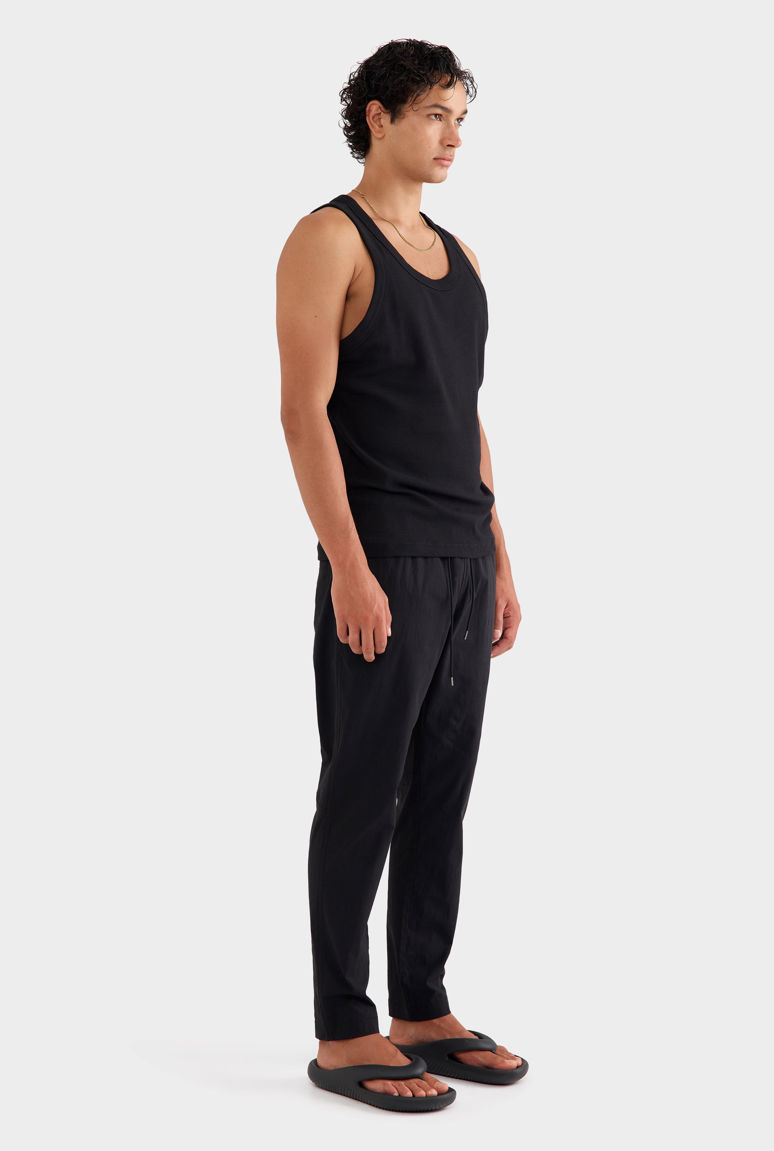 Jersey Rib Tank - Black