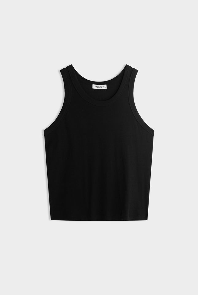 Jersey Rib Tank - Black