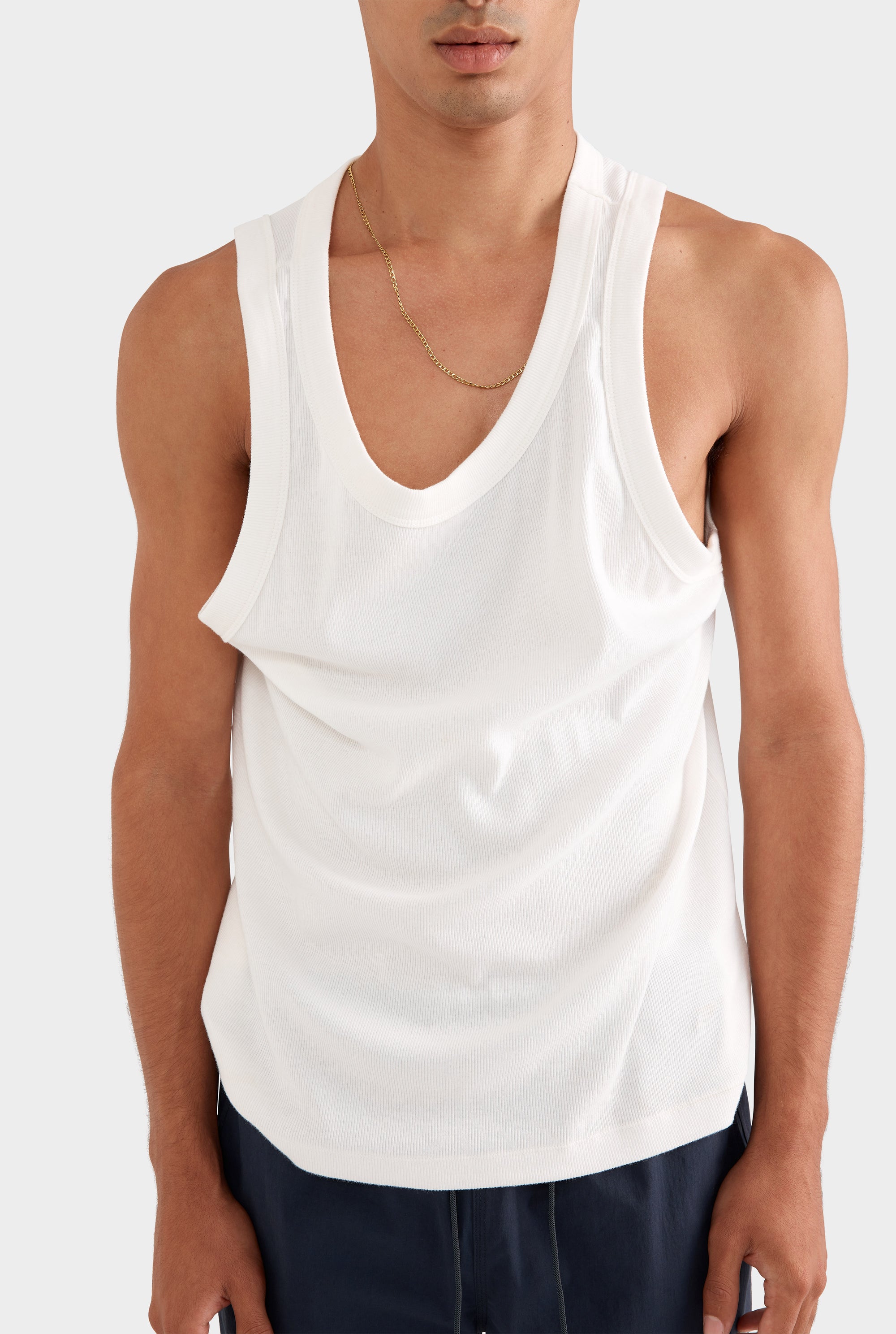 Jersey Rib Tank - Off White