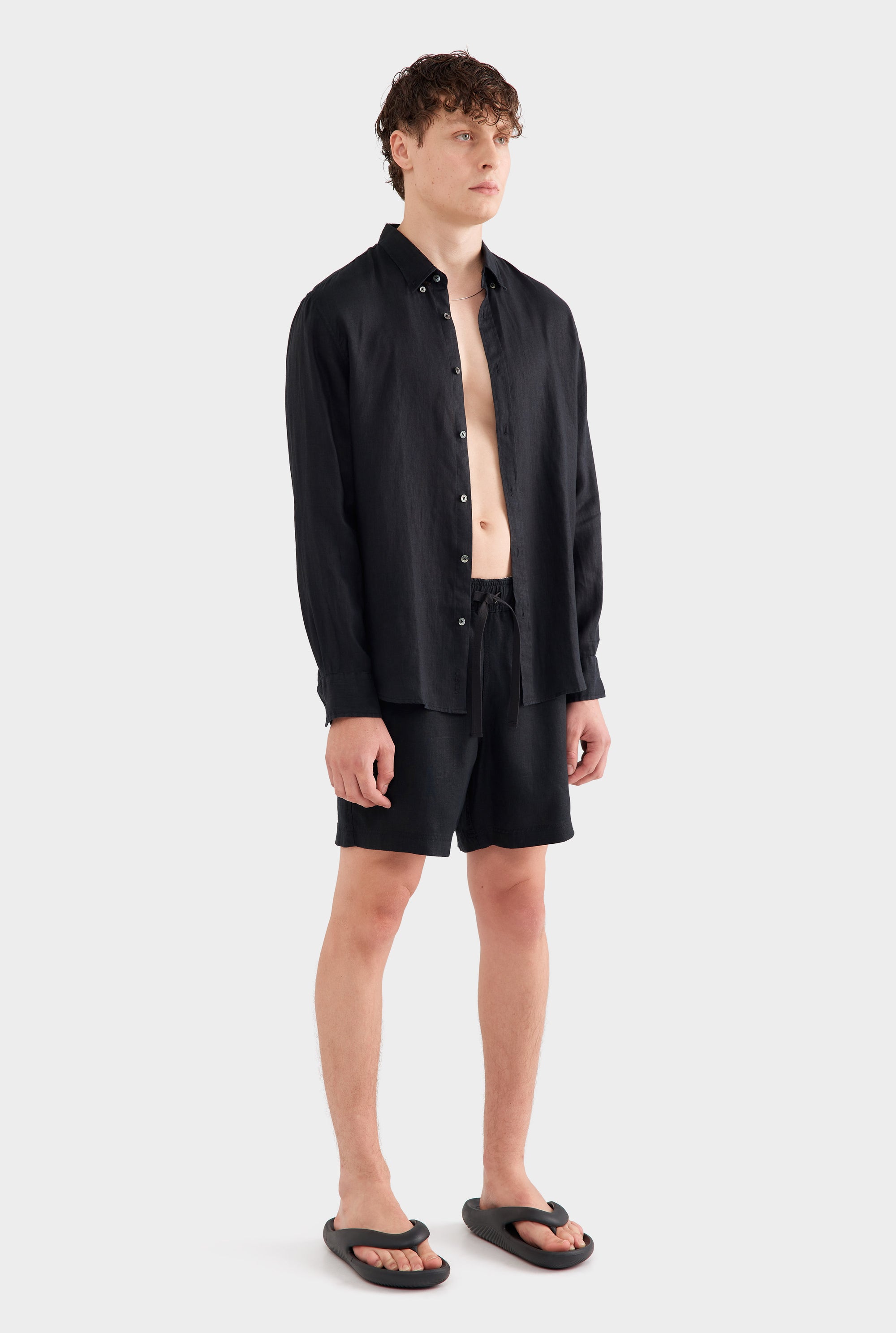 Linen Shirt - Black