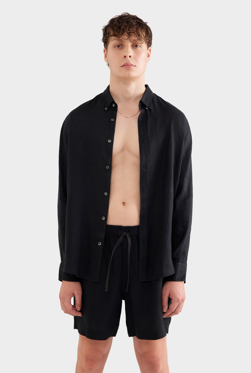 Linen Shirt - Black