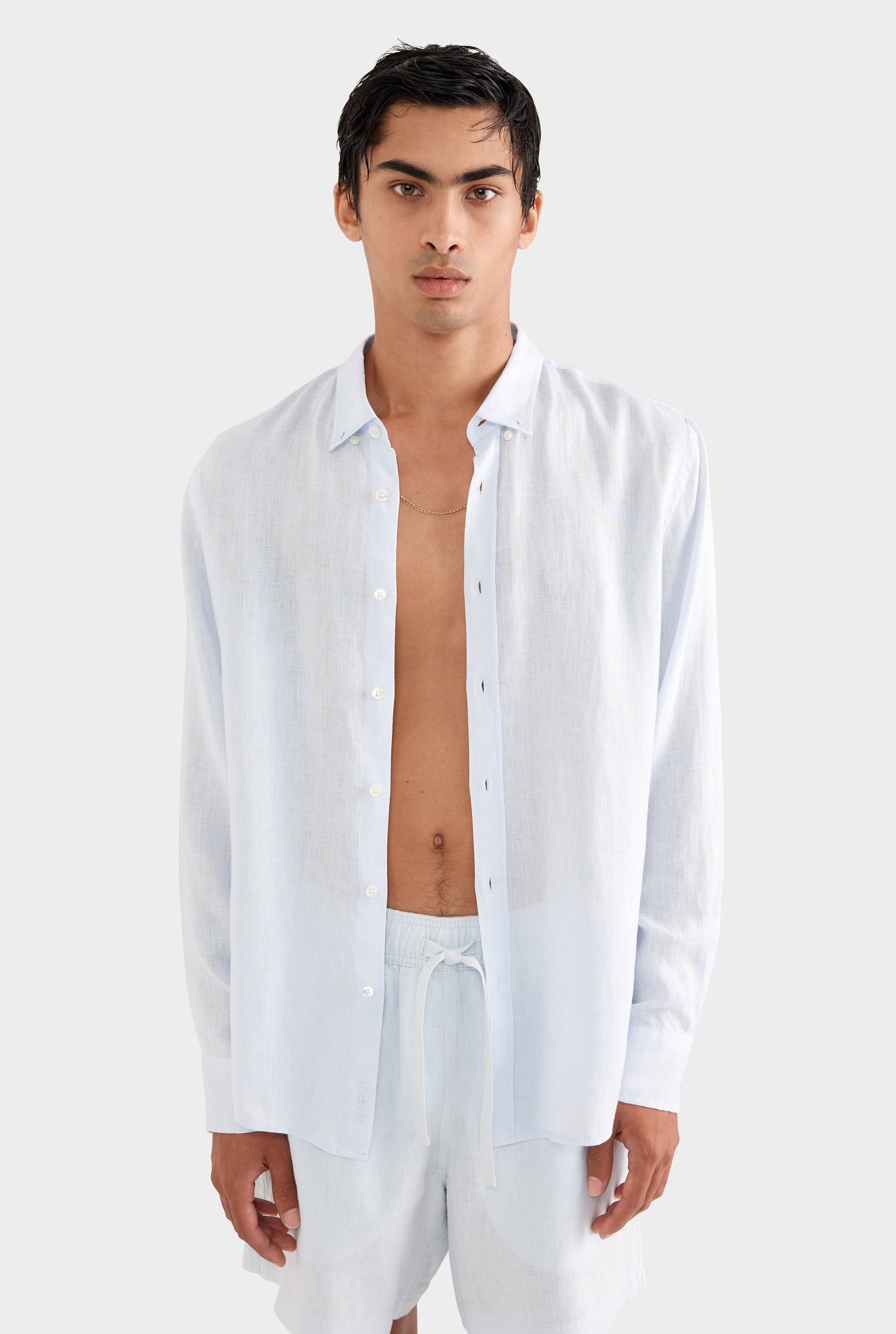 Linen Shirt - Light Blue