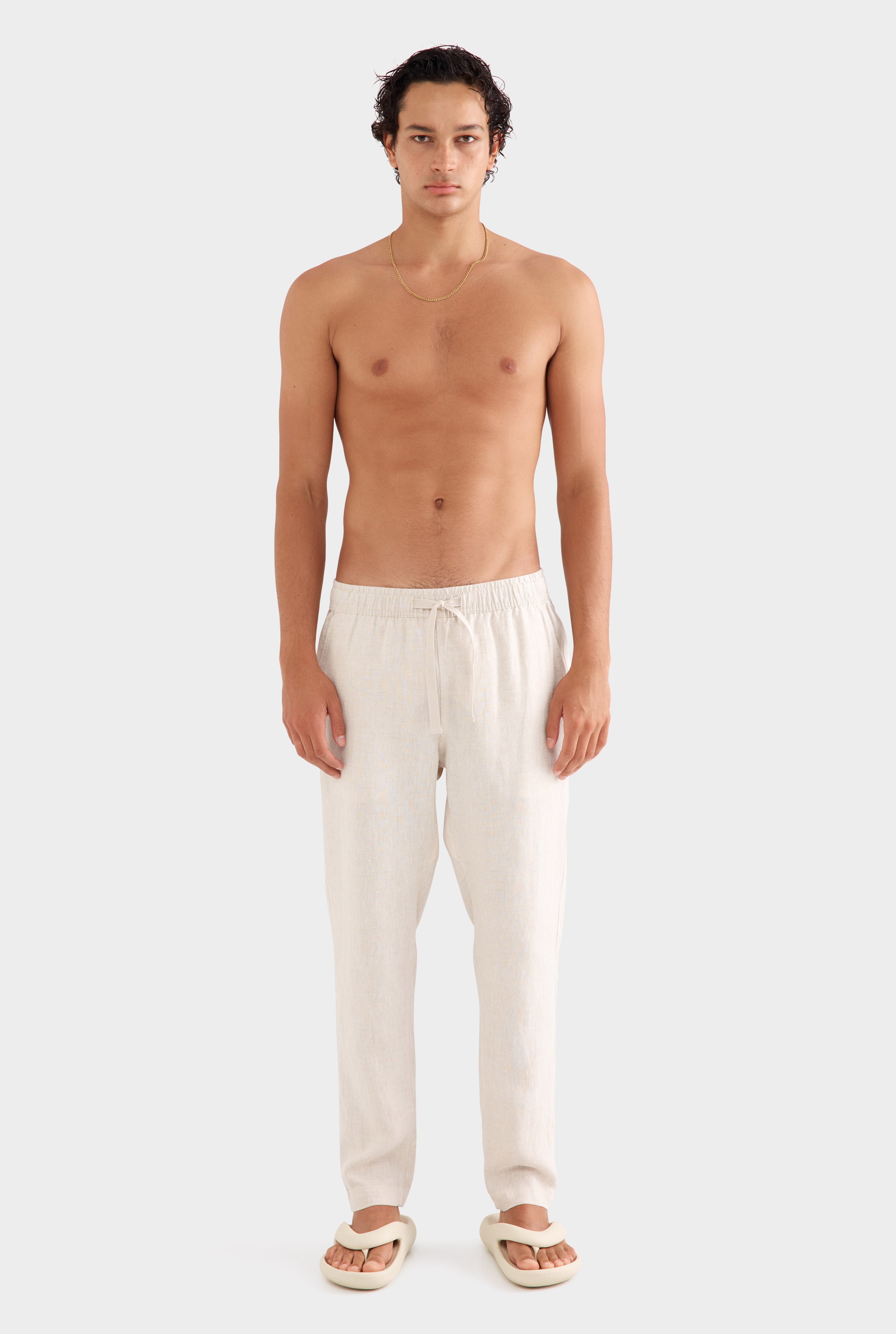 Linen Lounge Pant - Sand