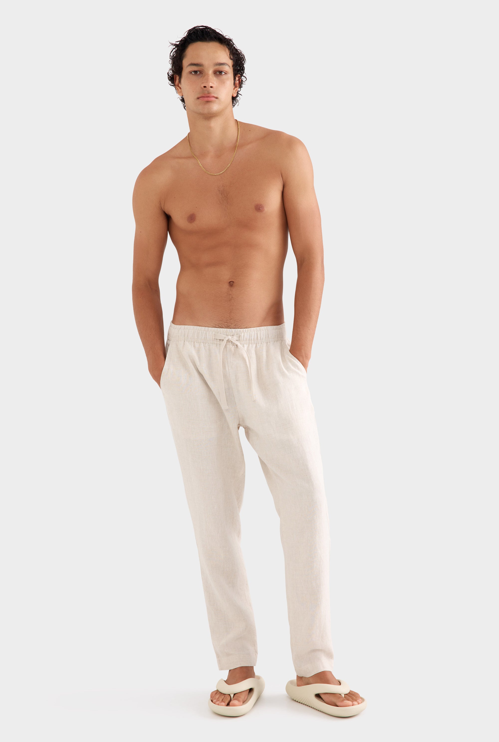 Linen Lounge Pant - Sand