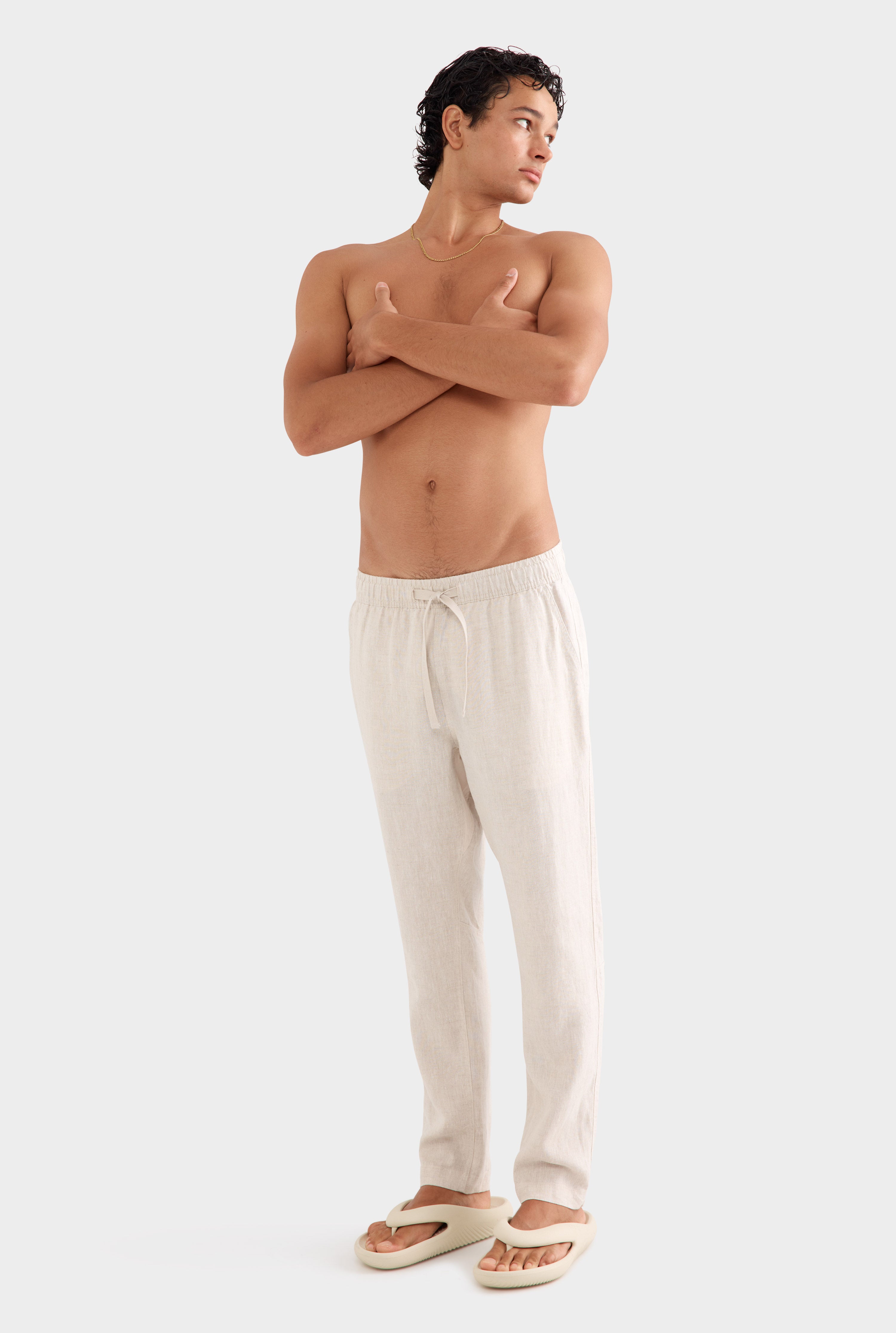 Linen Lounge Pant - Sand