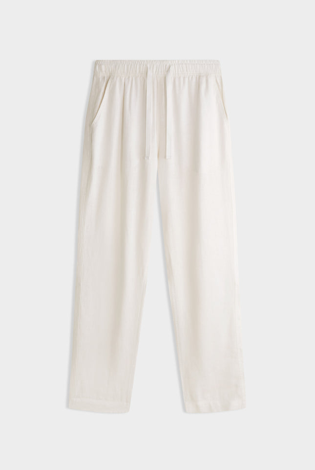 Linen Lounge Pant - White