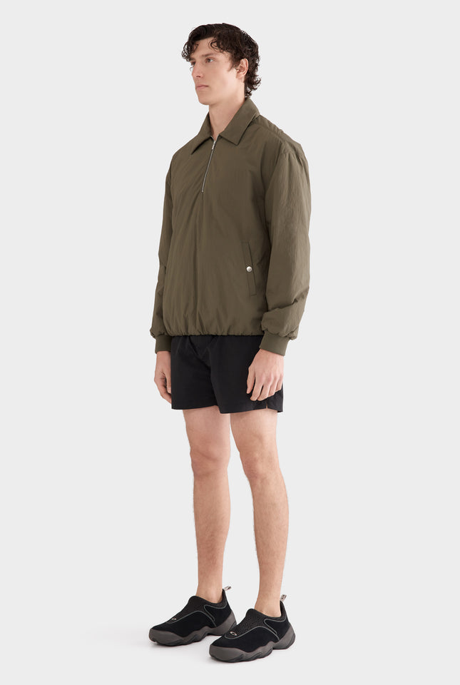 Nylon Wadded Pop Over - Olive