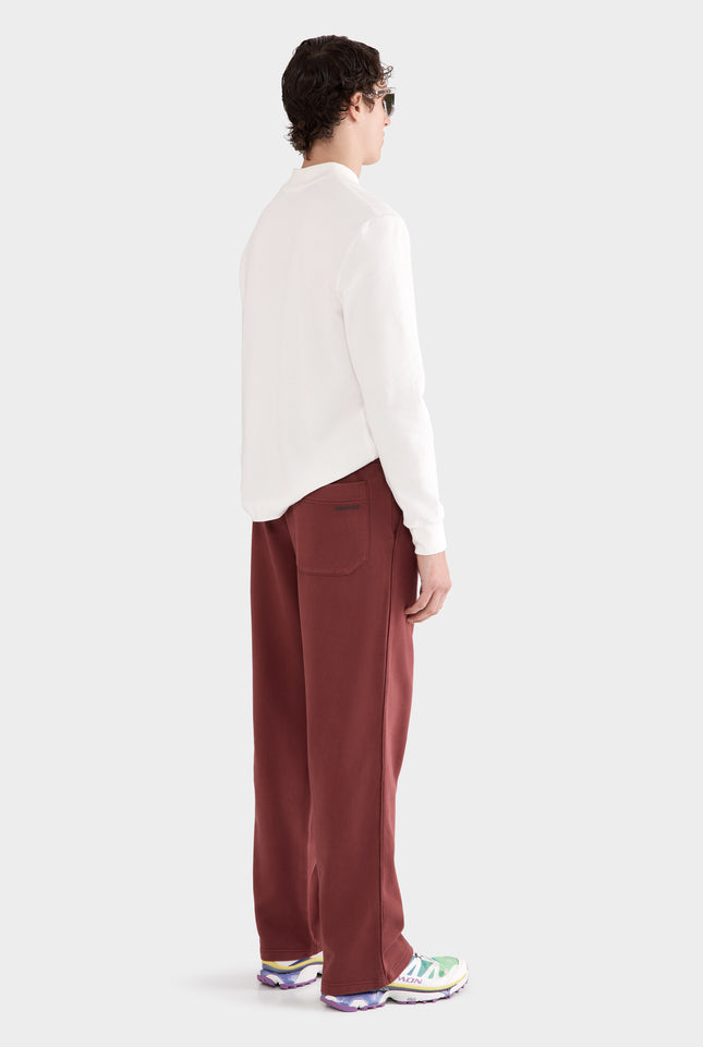 Pigment Dyed Track Pant - Red Mahogany