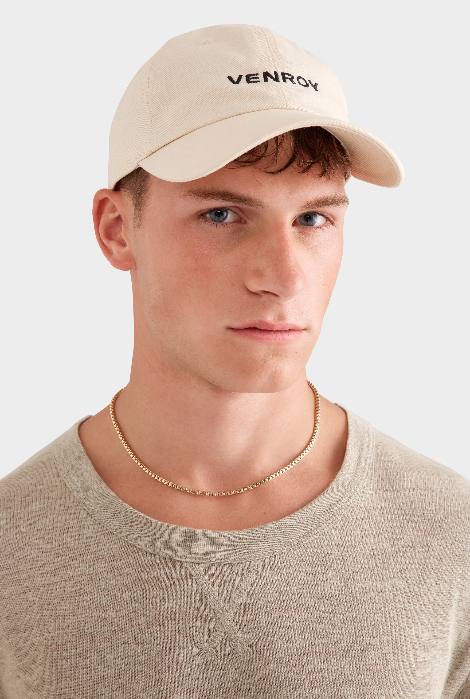 Venroy Cotton Logo Cap - Sand