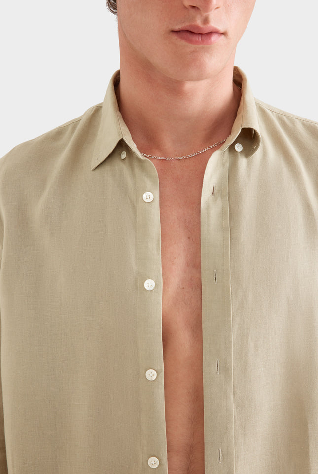 Linen Shirt - Sage