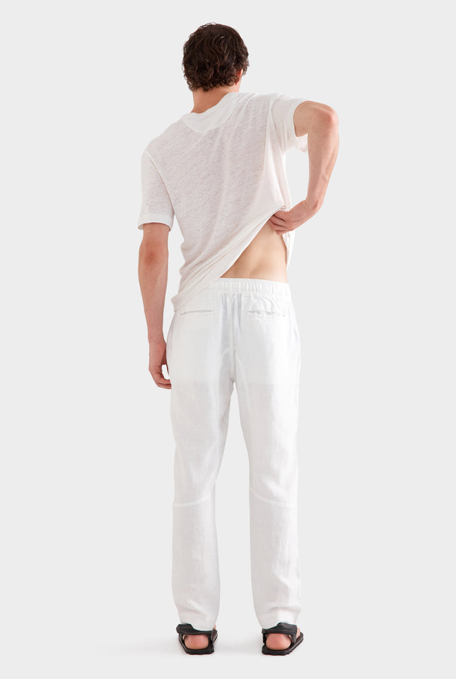 Linen Lounge Pant - White