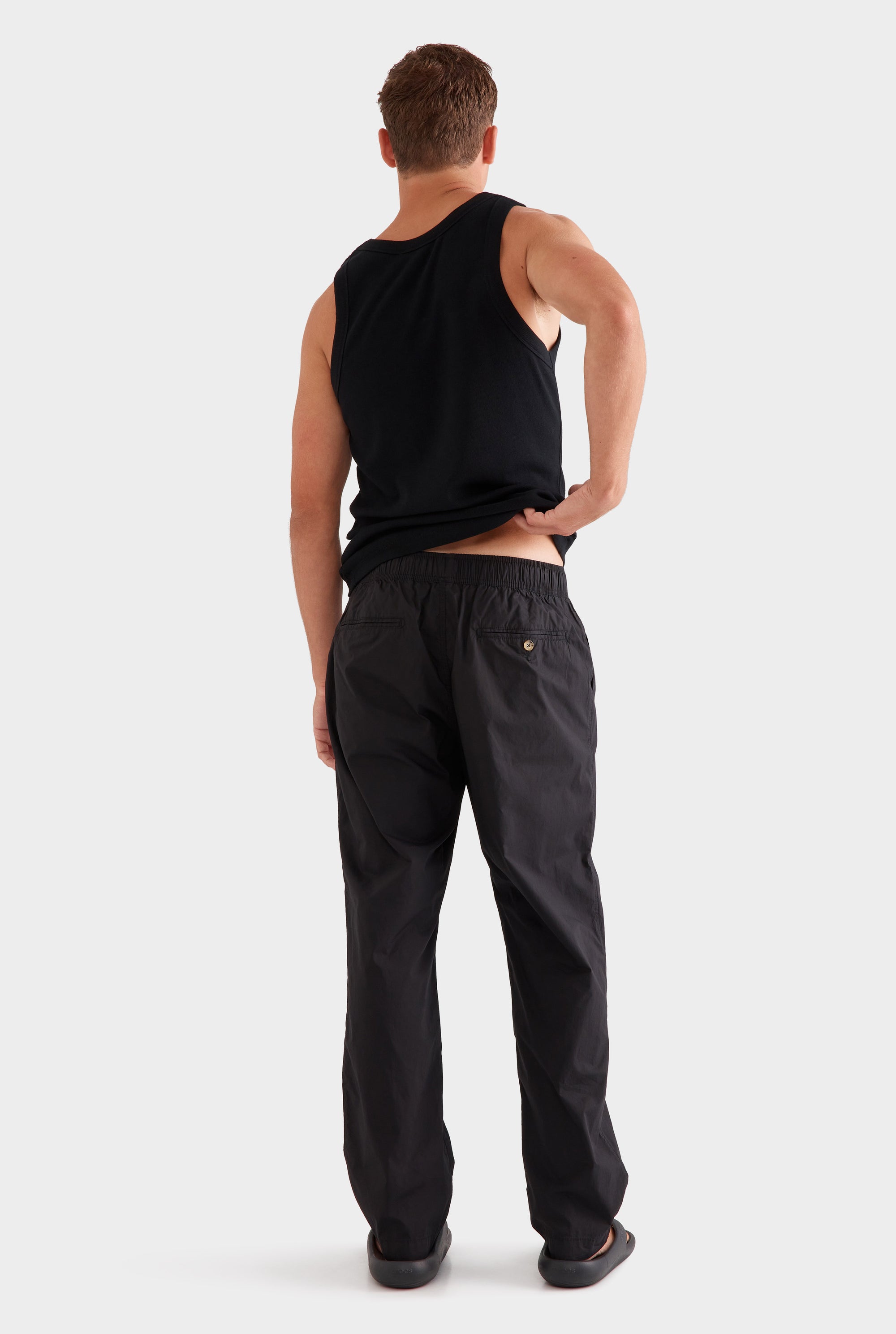 Relaxed Poplin Pant - Black