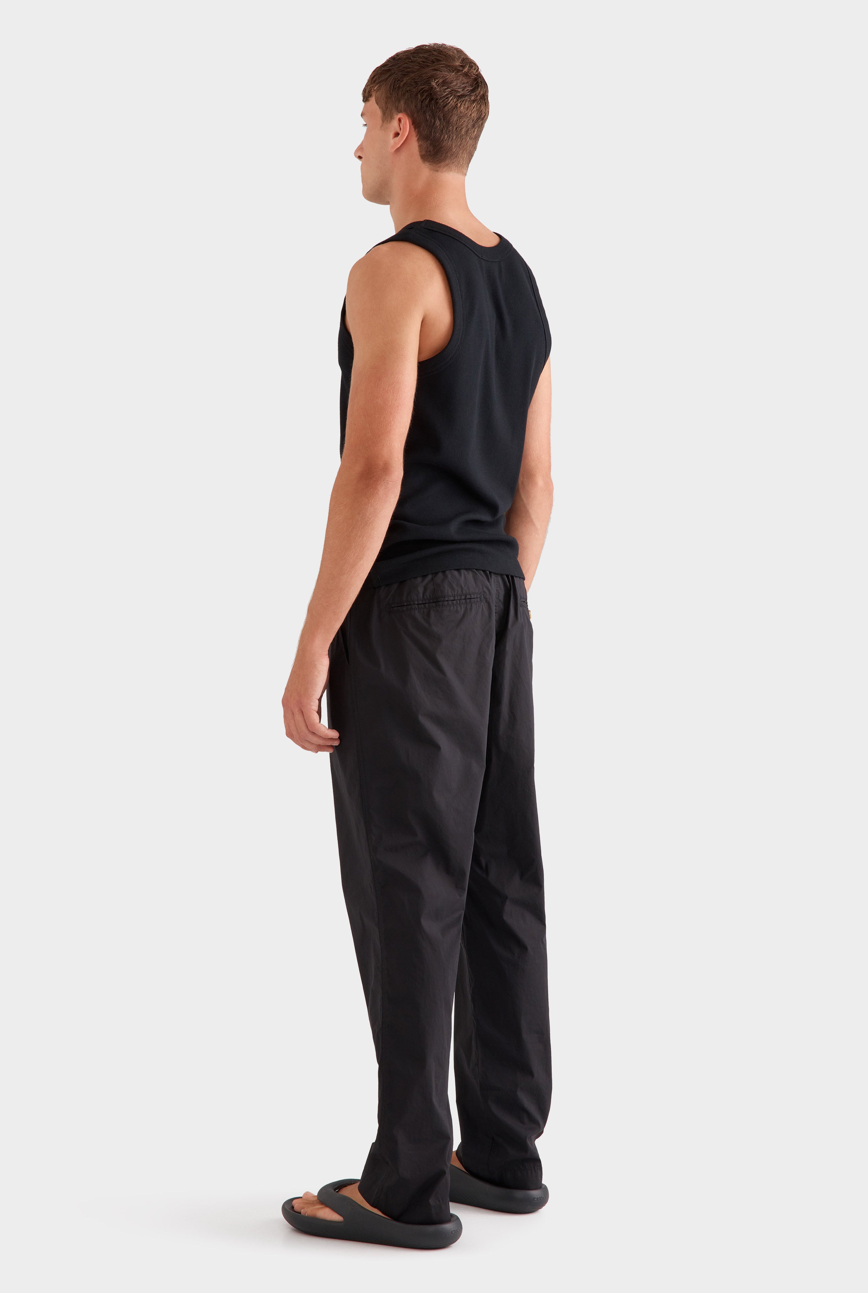 Relaxed Poplin Pant - Black