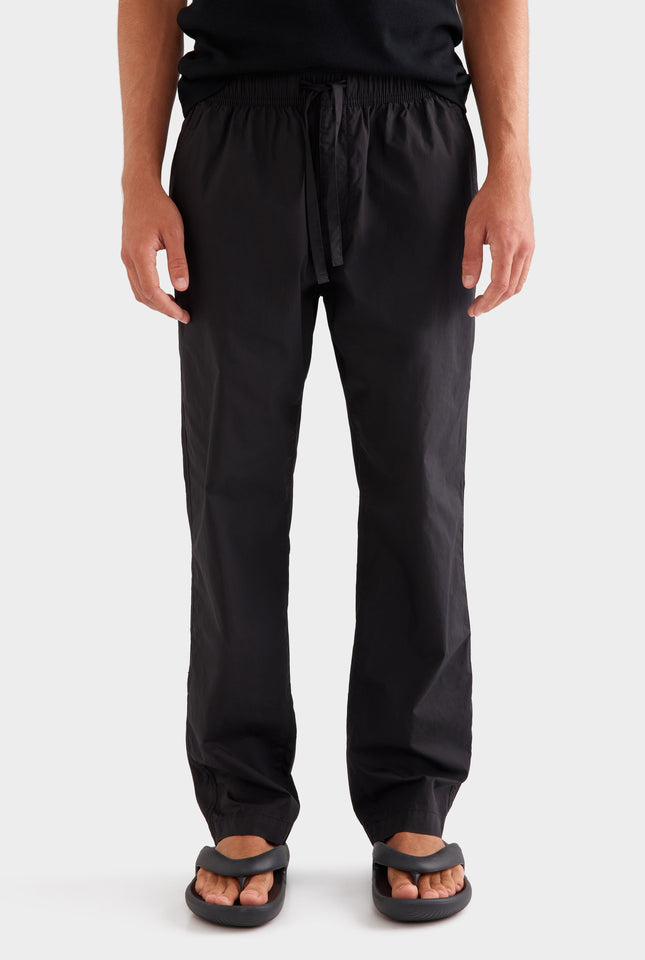 Relaxed Poplin Pant - Black