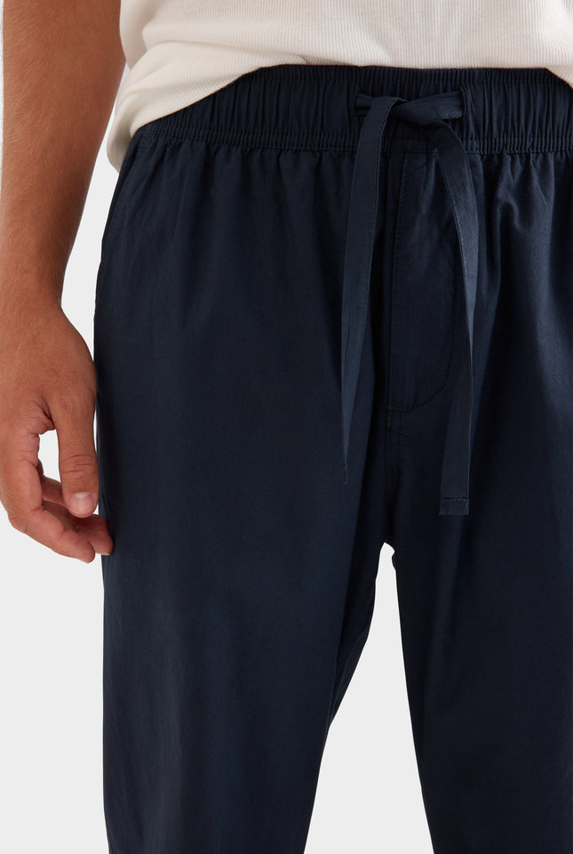 Relaxed Poplin Pant - Navy