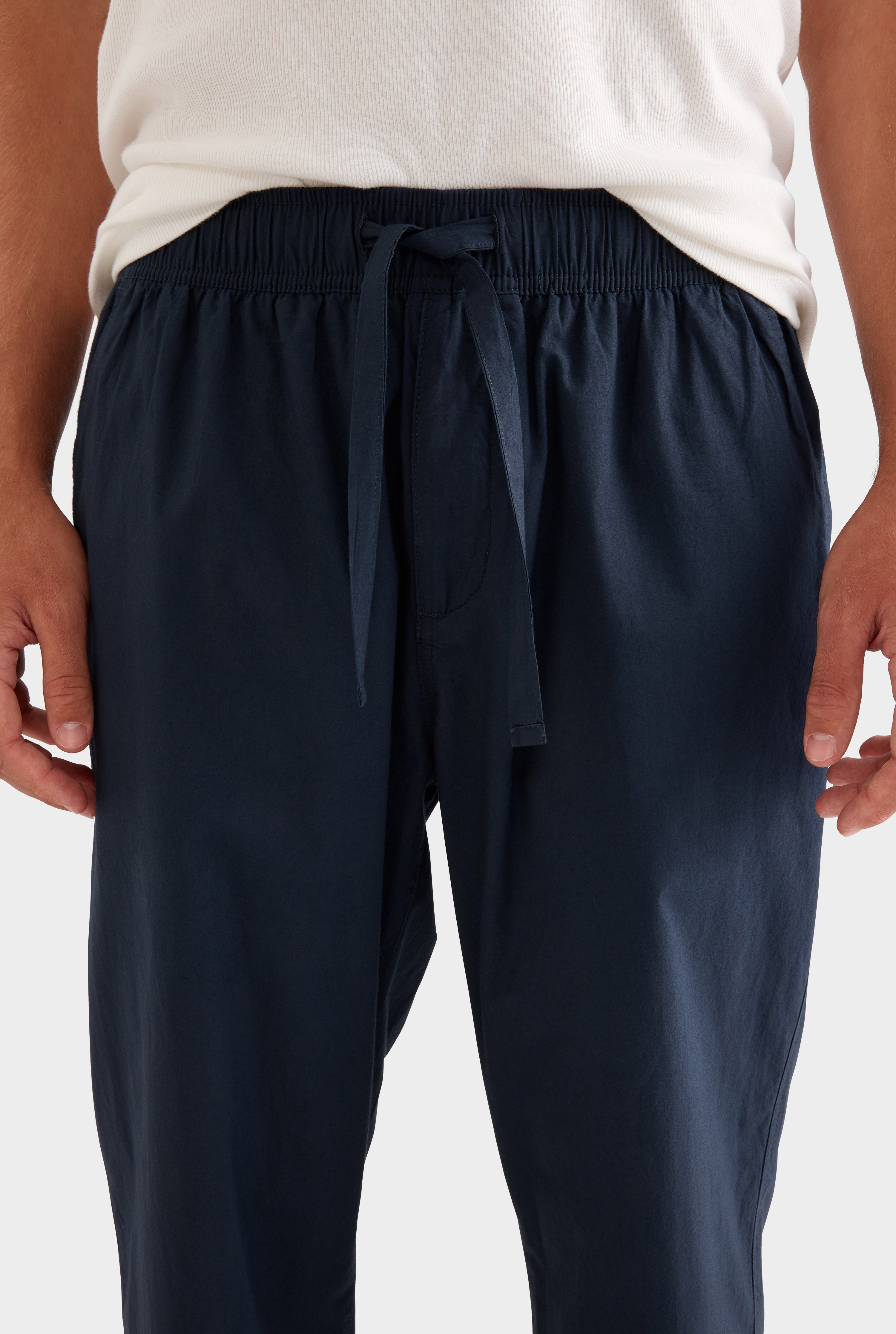 Relaxed Poplin Pant - Navy