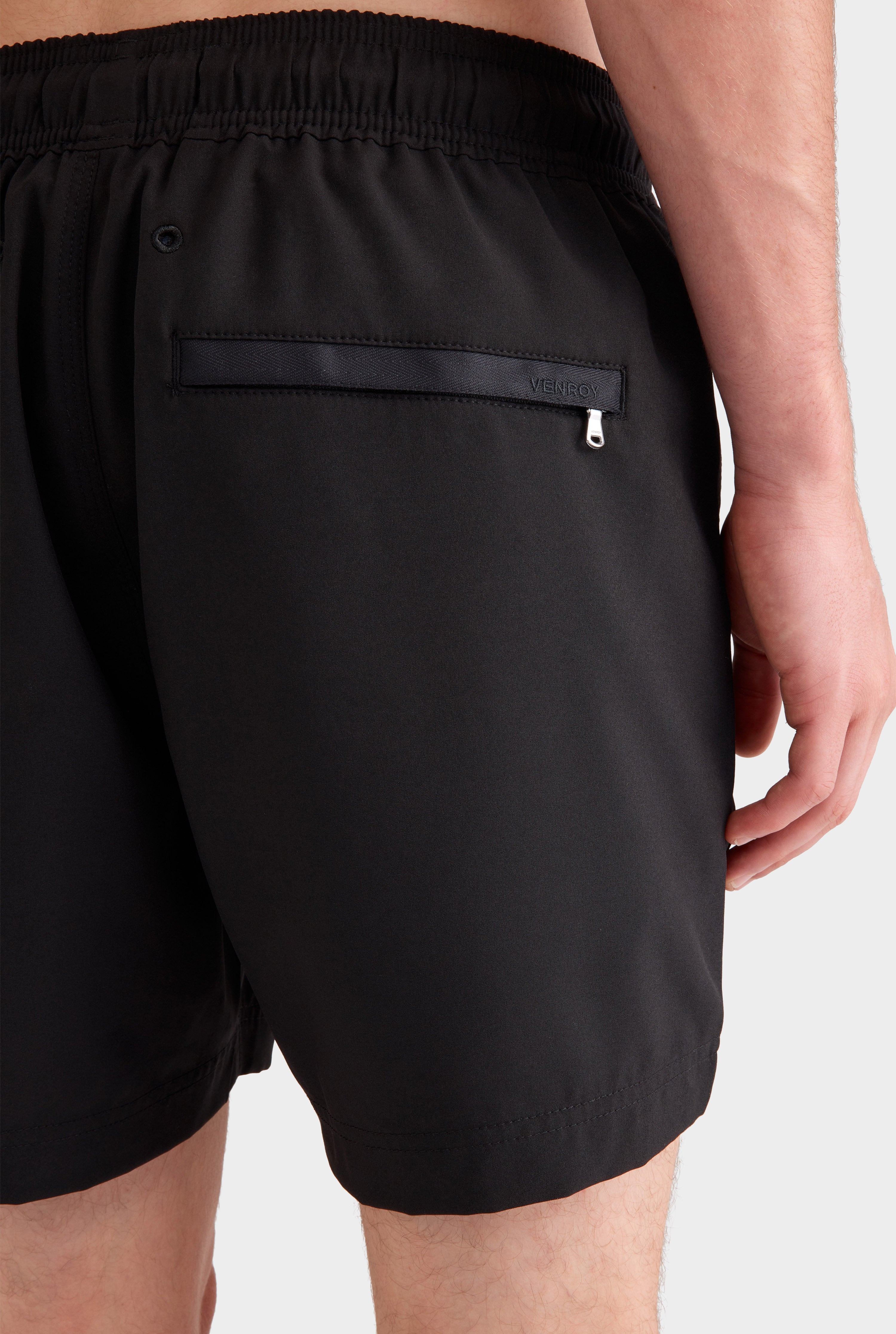 Solid Stretch Swim Short - Black