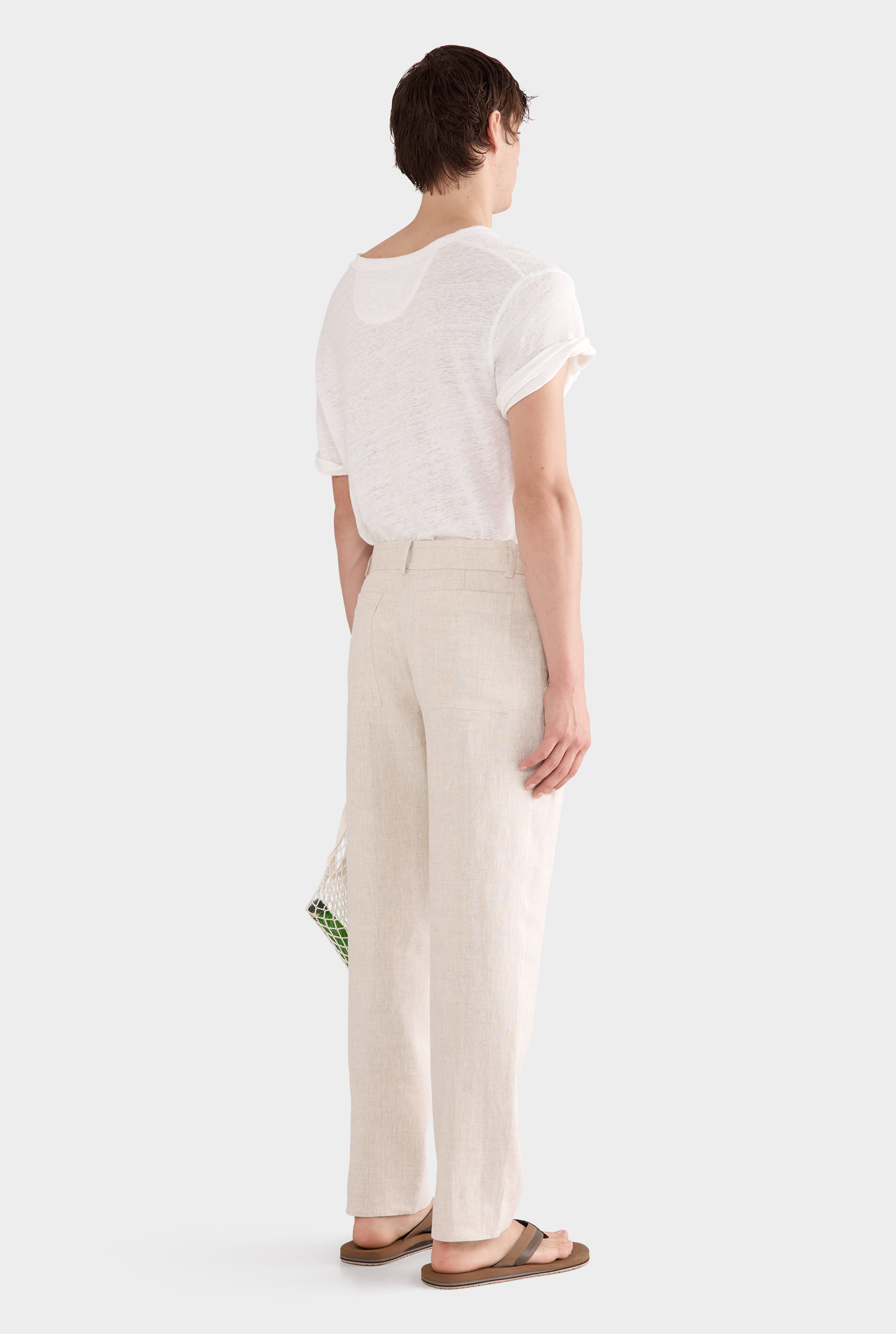 Tailored Linen Trouser - Sand