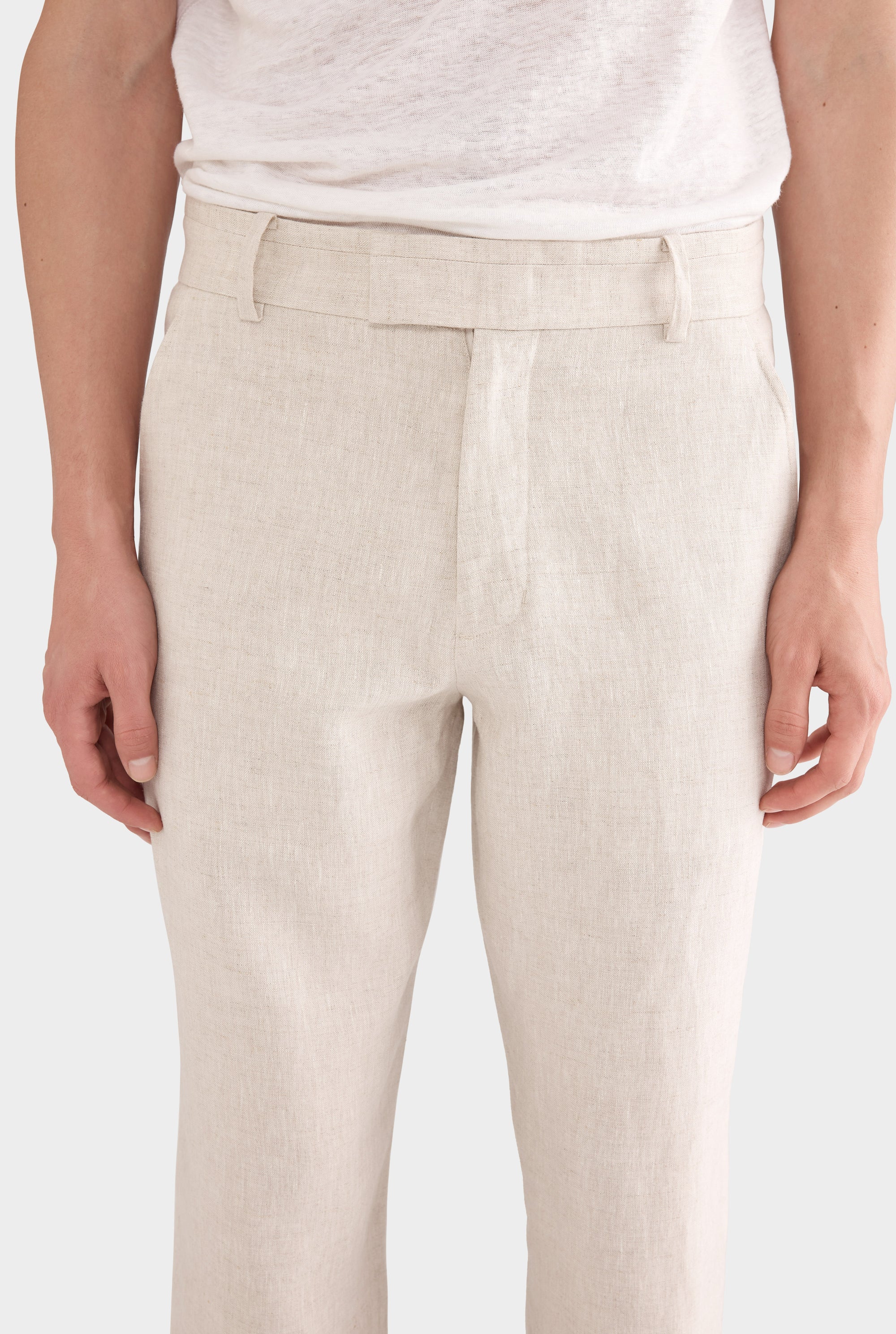 Tailored Linen Trouser - Sand