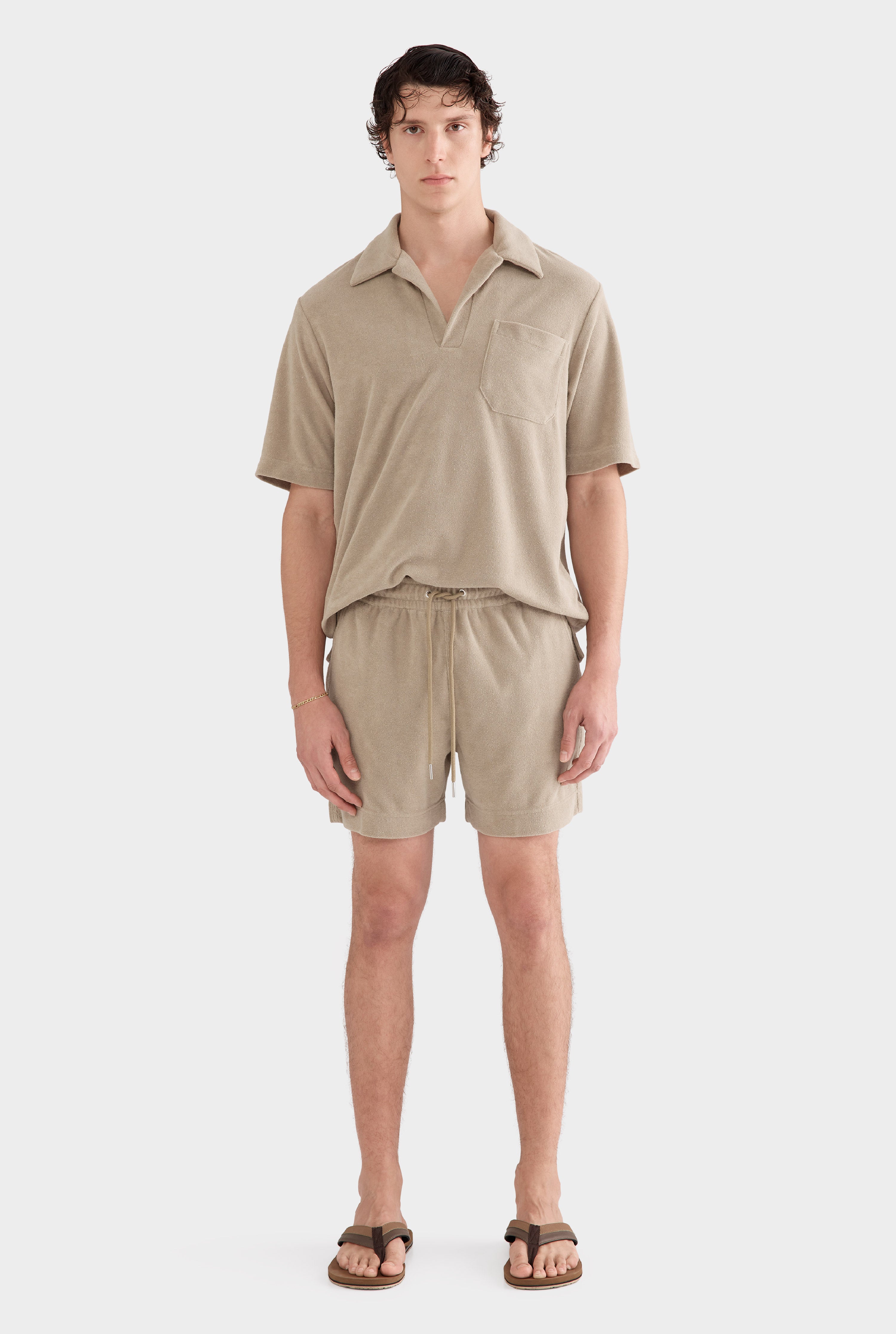 Terry Towel Lounge Short - Sage