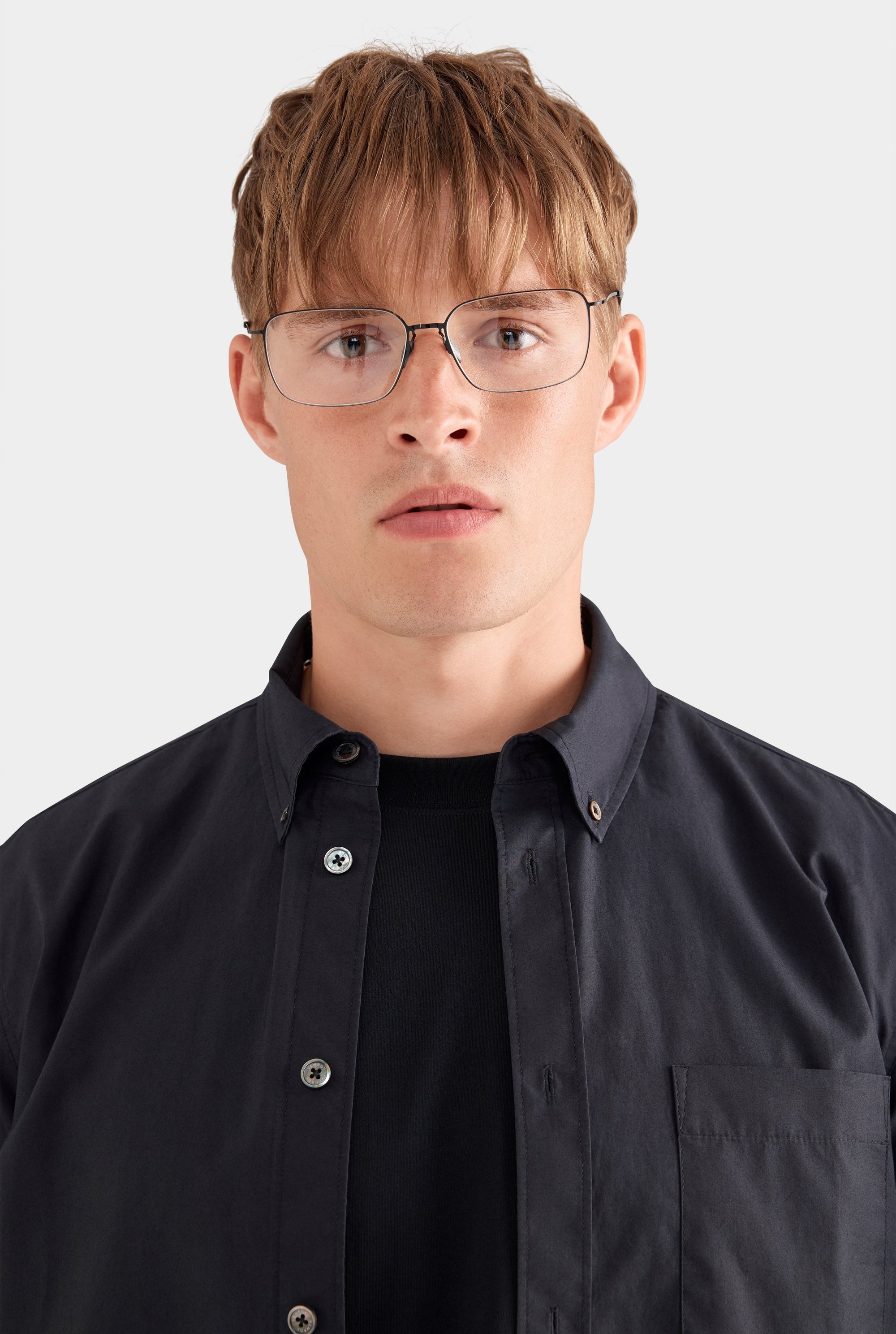 Classic Cotton Shirt - Black